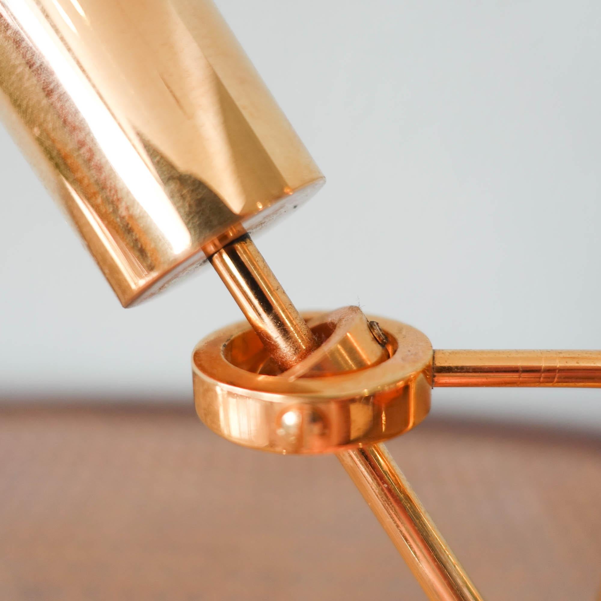 Mid-20th Century Nautical Gyro Brass Oil Lamp 