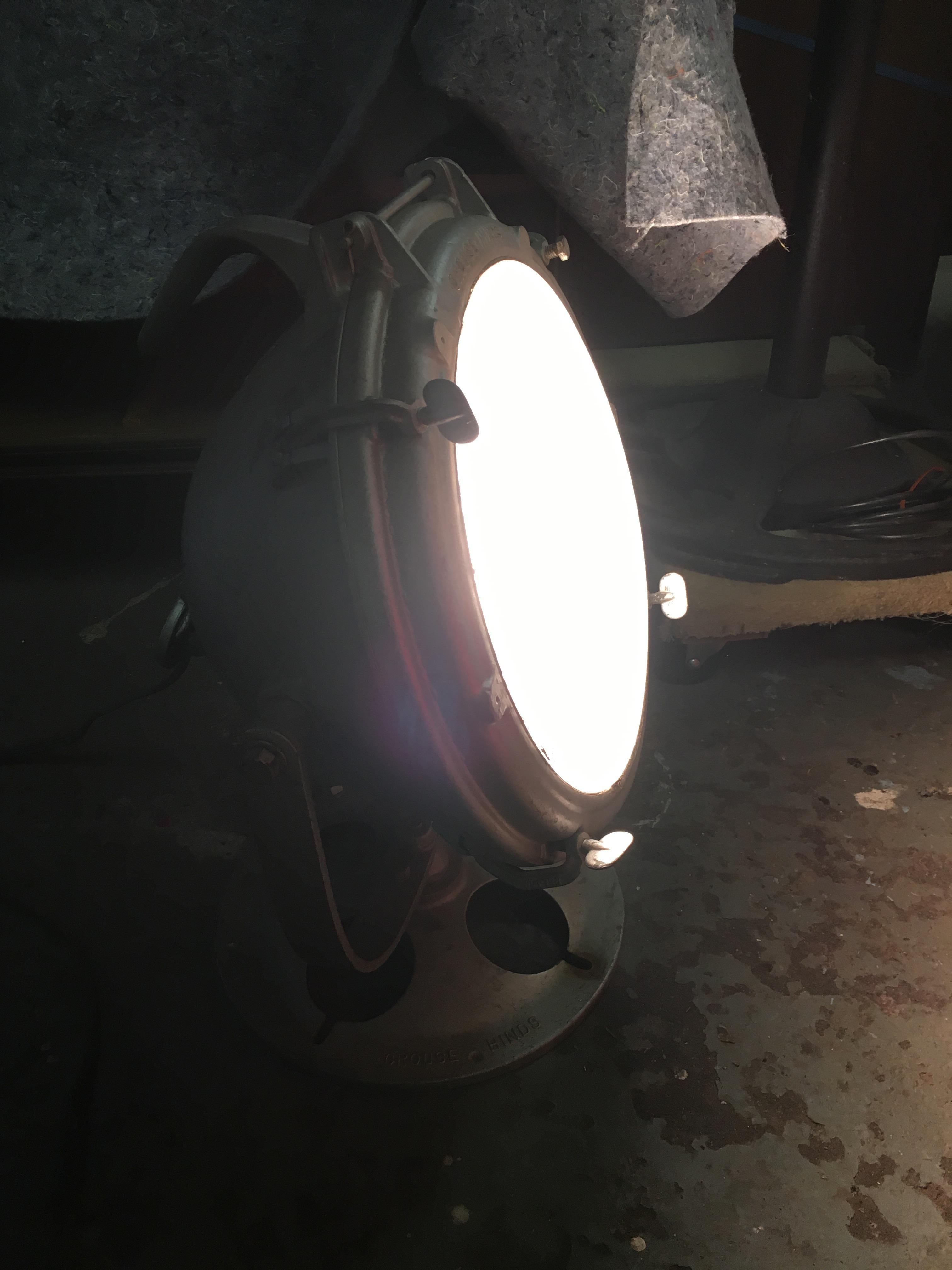 Nautical Industrial Crouse-Hinds Adjustable Spotlight 6