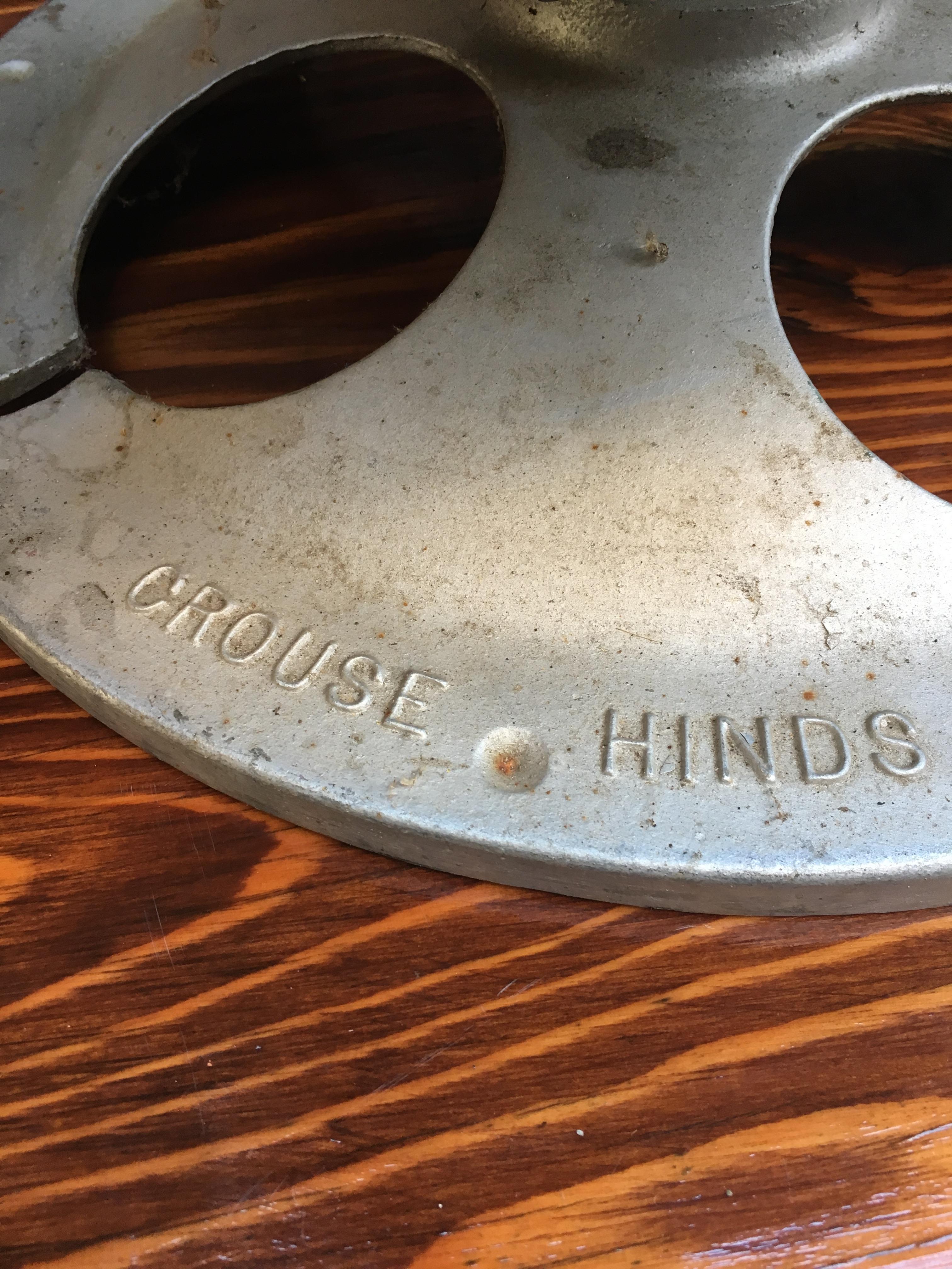 Cast Nautical Industrial Crouse-Hinds Adjustable Spotlight