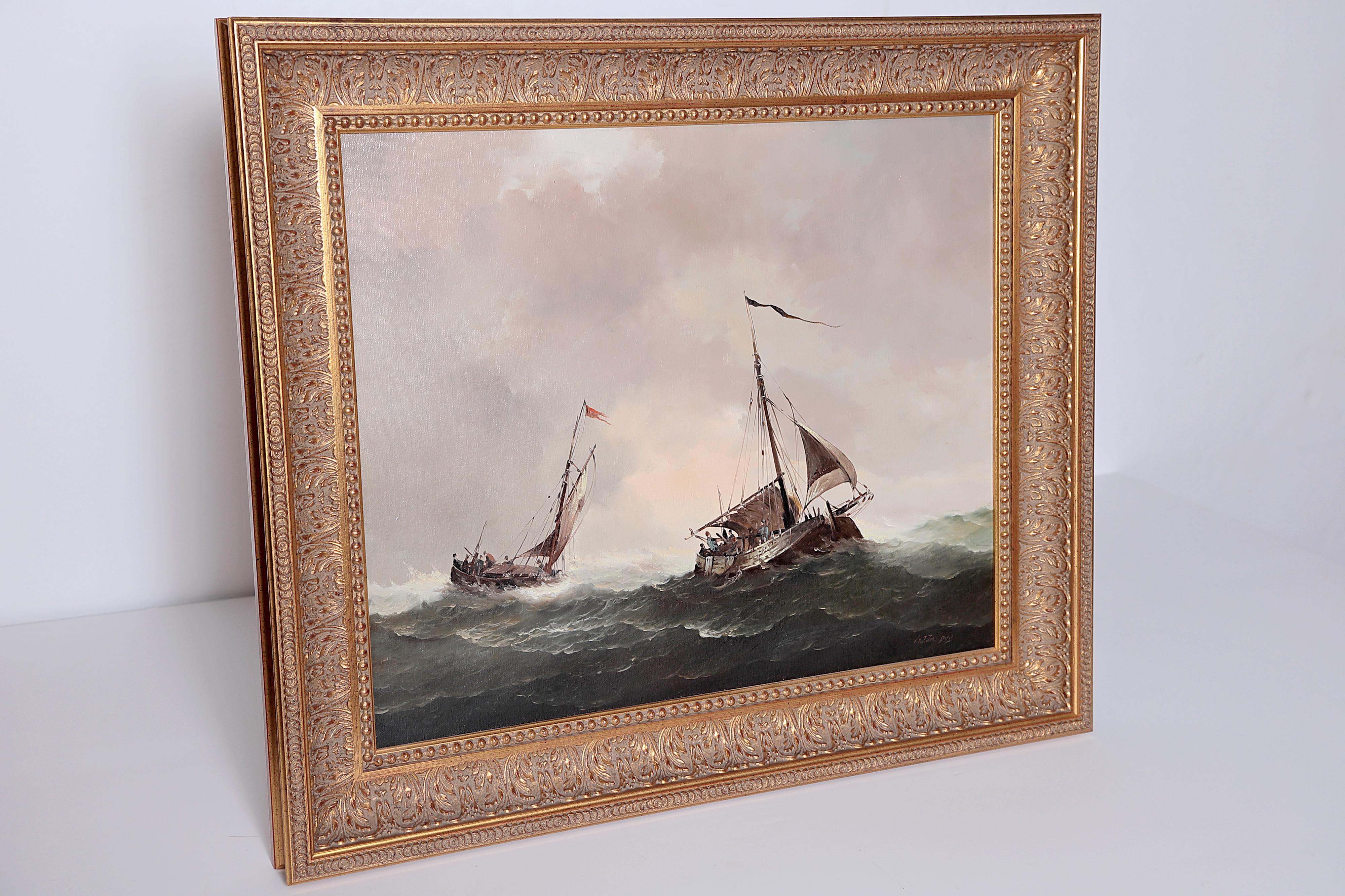 Nautical / Maritime Painting by Jan Hendrik Jacob Jasper (1937-2018) 3