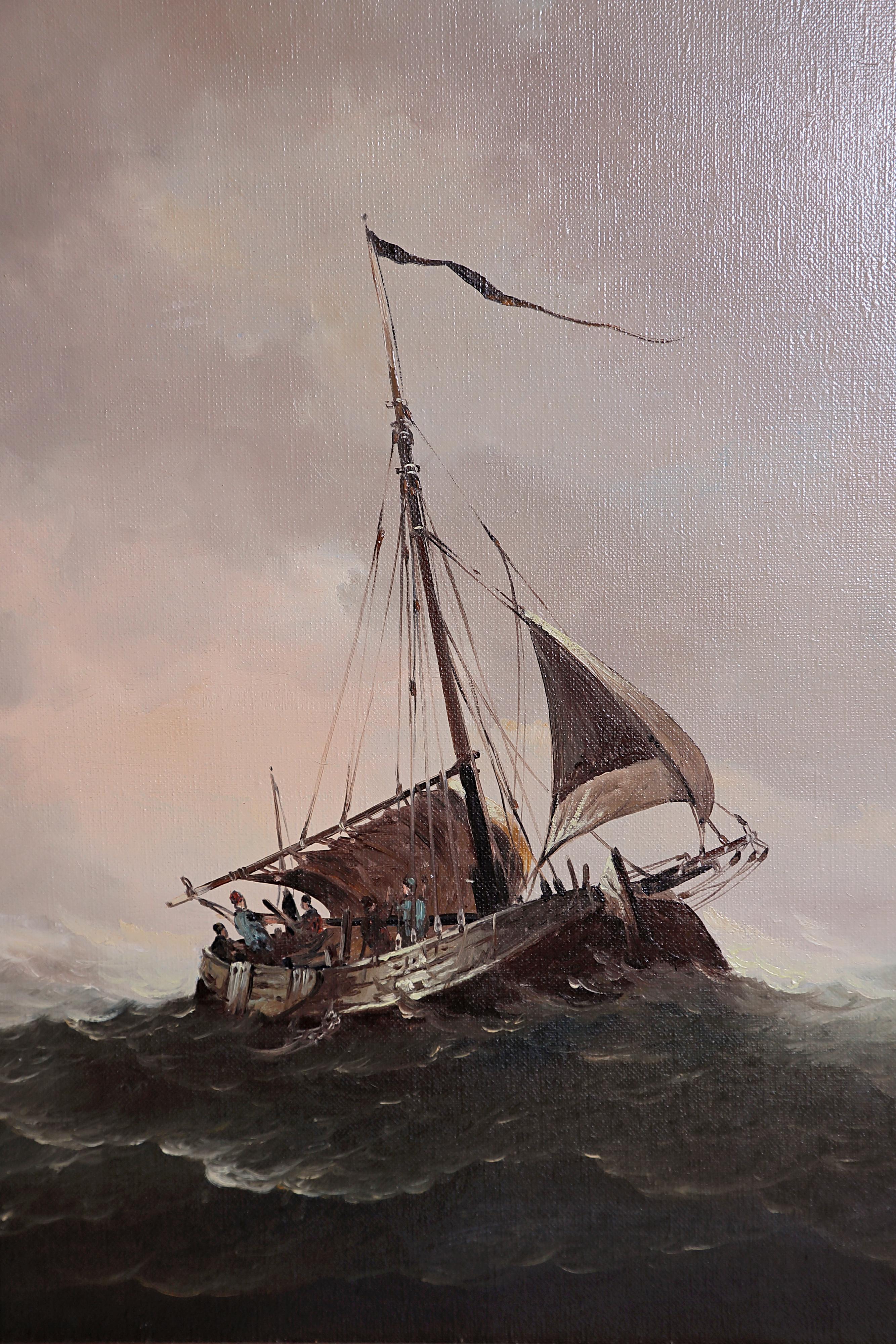 Nautical / Maritime Painting by Jan Hendrik Jacob Jasper (1937-2018) 7