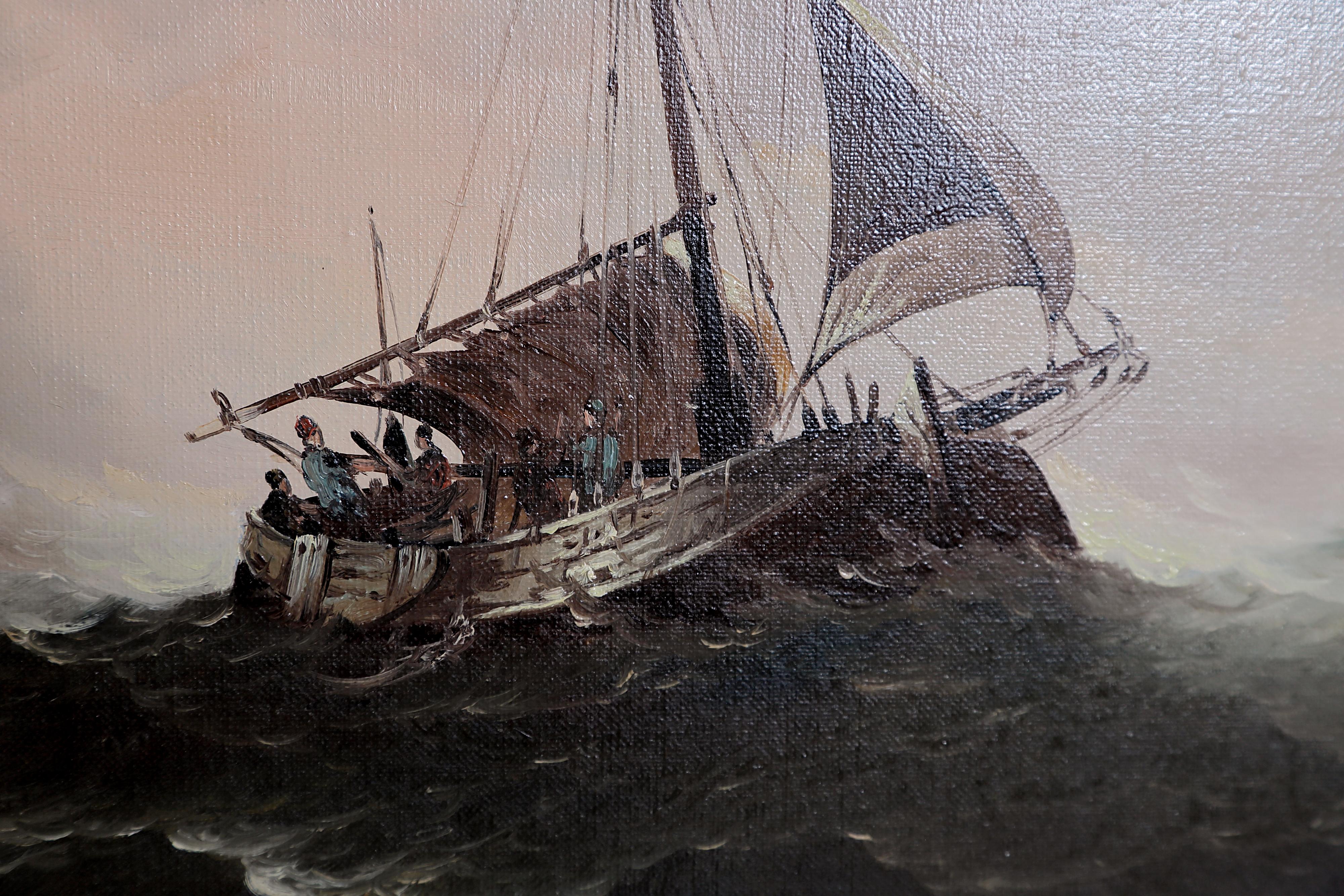 Dutch Colonial Nautical / Maritime Painting by Jan Hendrik Jacob Jasper (1937-2018)