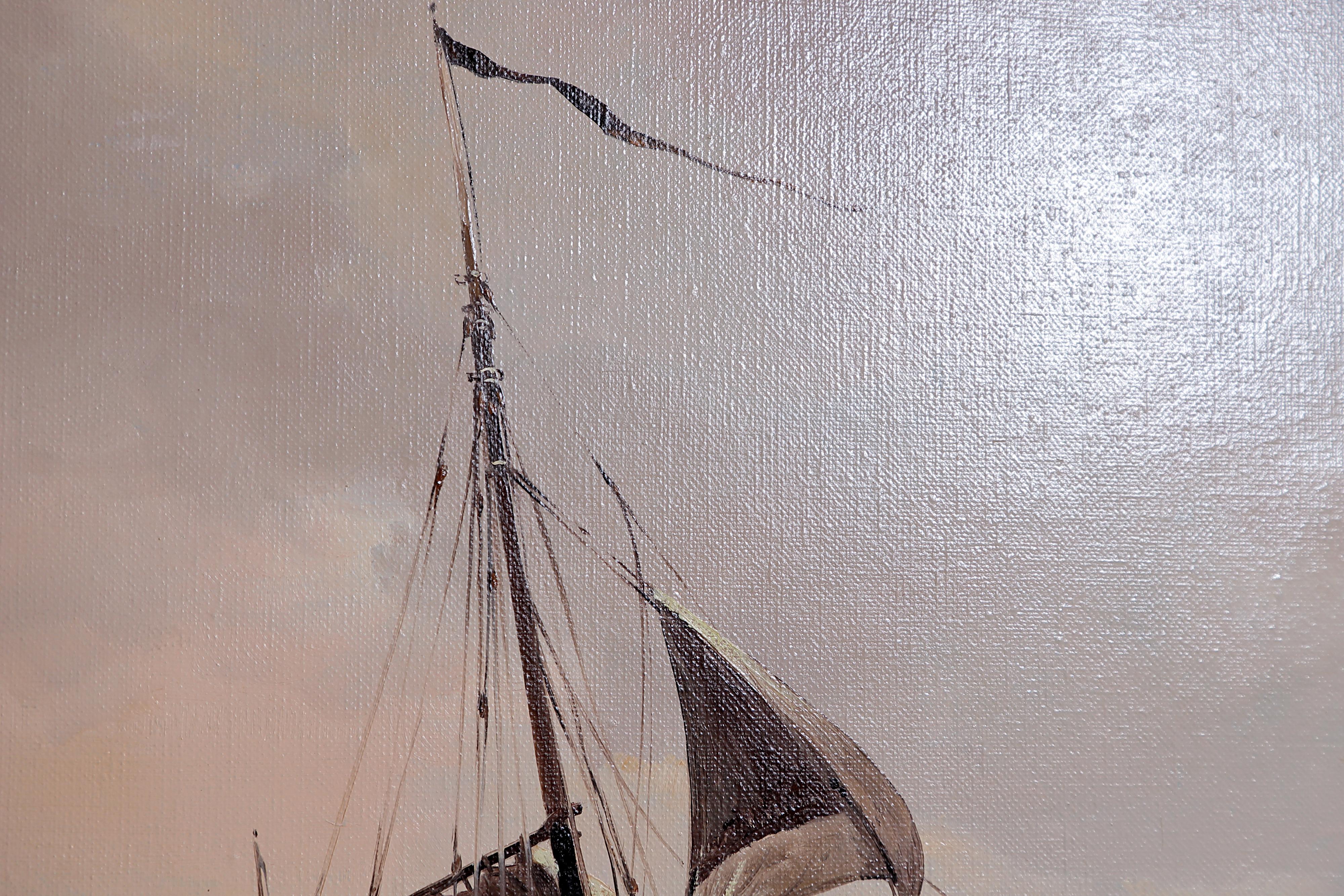 Dutch Nautical / Maritime Painting by Jan Hendrik Jacob Jasper (1937-2018)