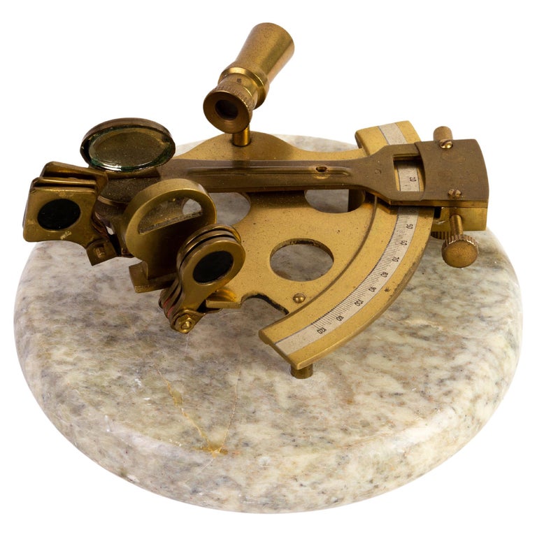 Nautical Mounted Brass Navigational Sextant 19th Century For Sale at 1stDibs