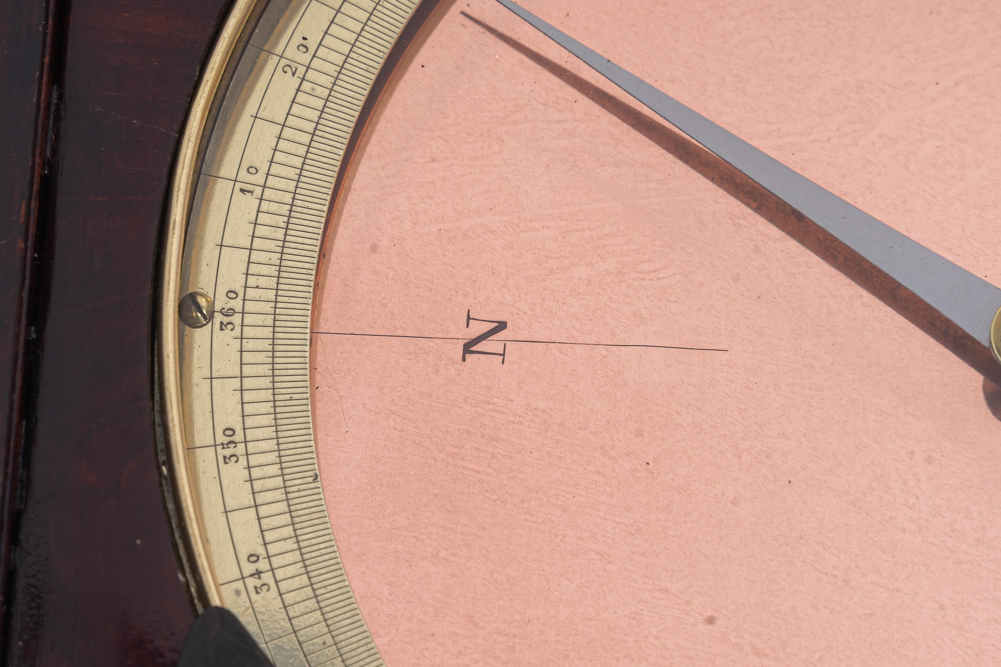 Nautical object with copper compas and level indicator around 1950s For Sale 9