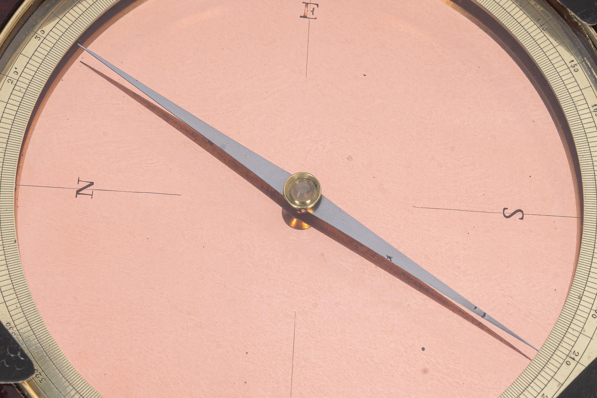Nautical object with copper compas and level indicator around 1950s For Sale 10