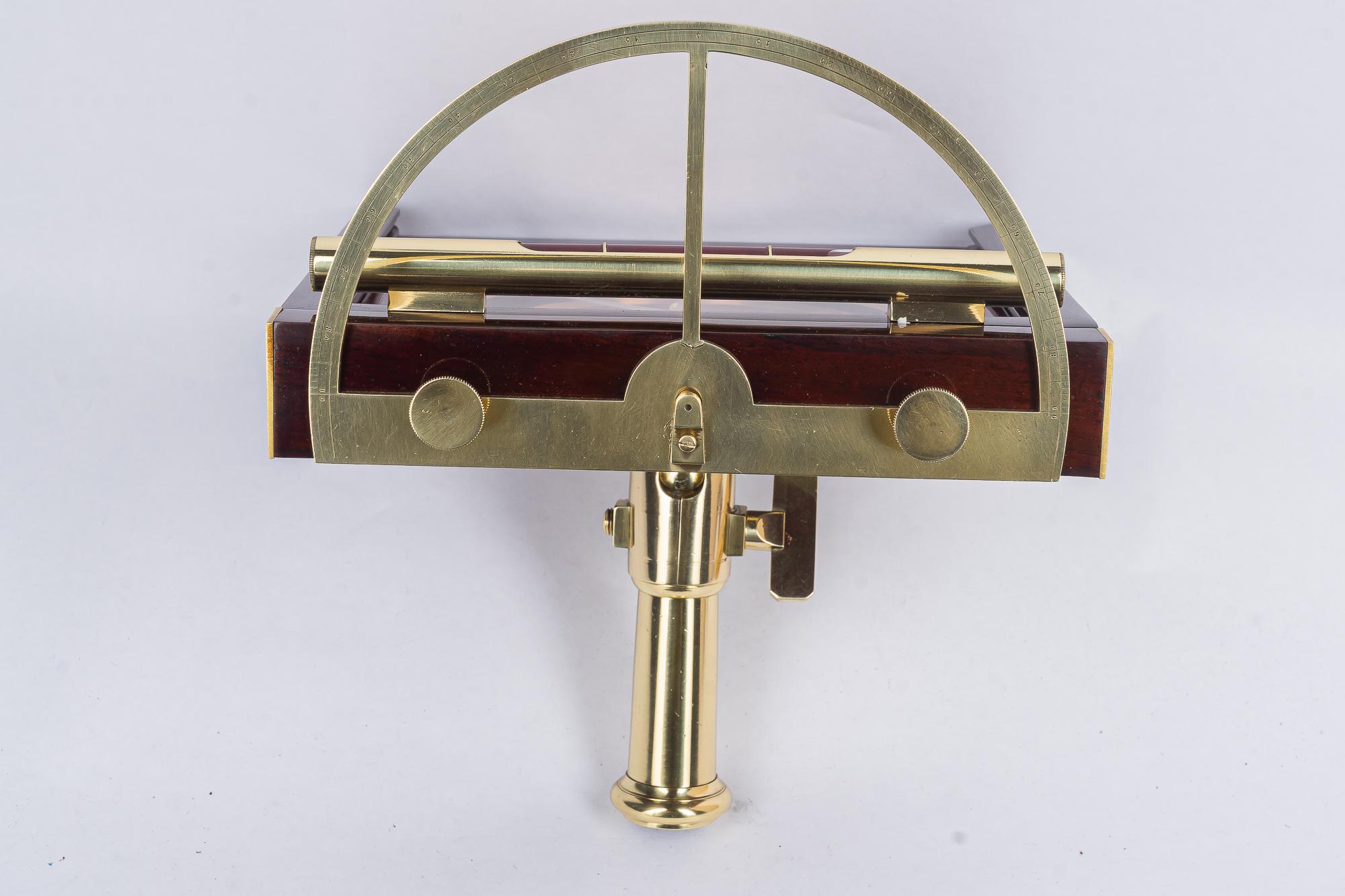 Nautical object with copper compas and level indicator around 1950s For Sale 11