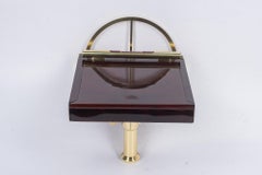 Oggetto nautico con compasso in rame e indicatore di livello intorno al 1950