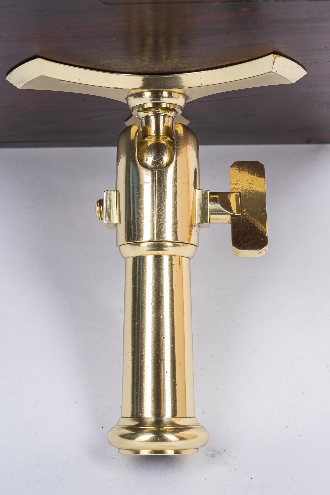 Nautical object with copper compas and level indicator around 1950s For Sale 12