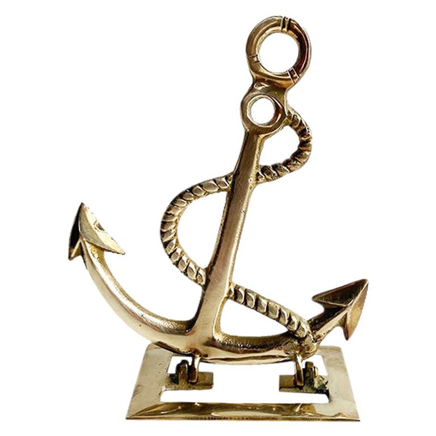 Blue Nautical Anchor Cufflinks Solid Bronze 
