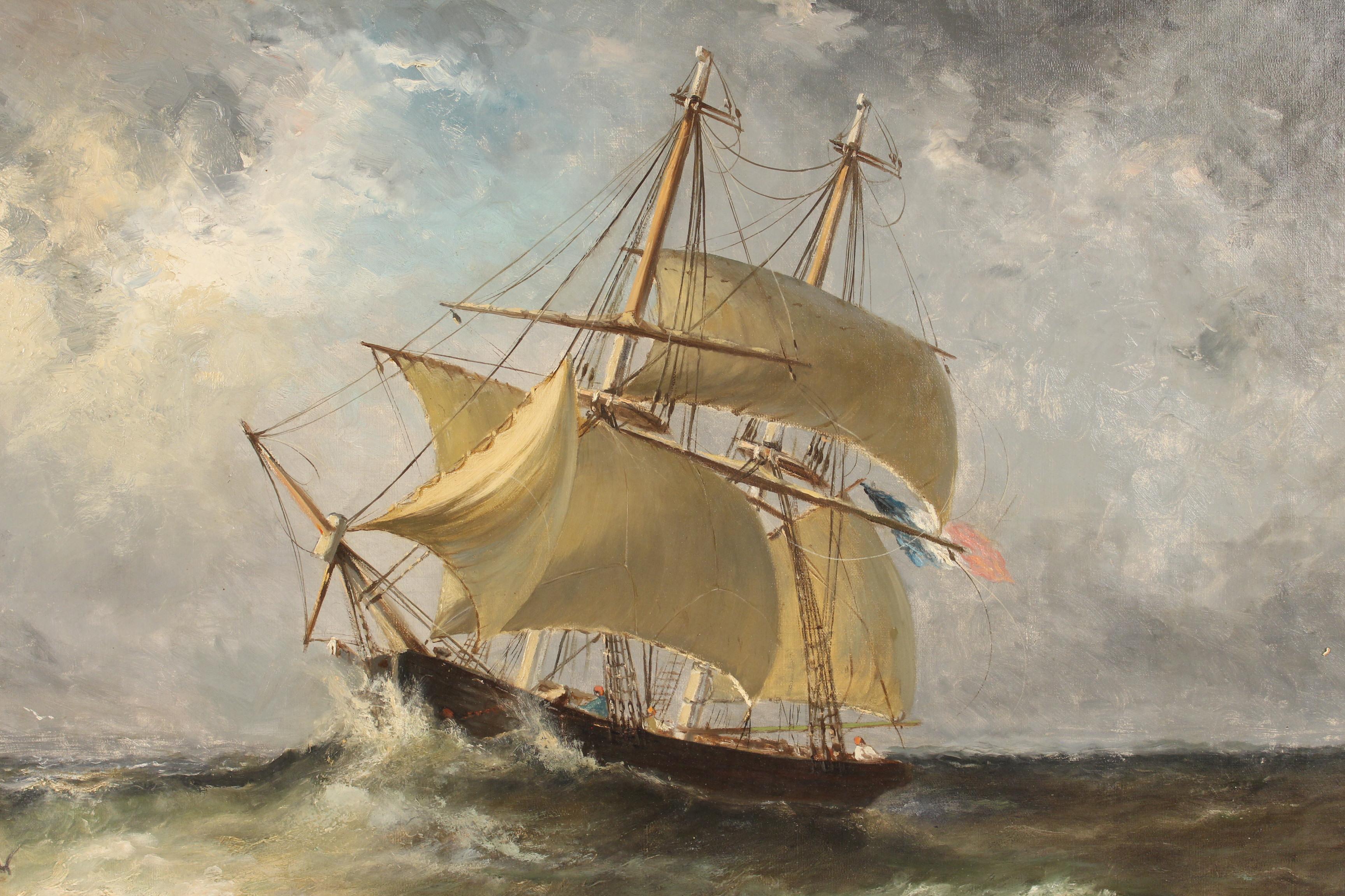Nautical Painting by Paul Seignon In Good Condition In Laguna Beach, CA