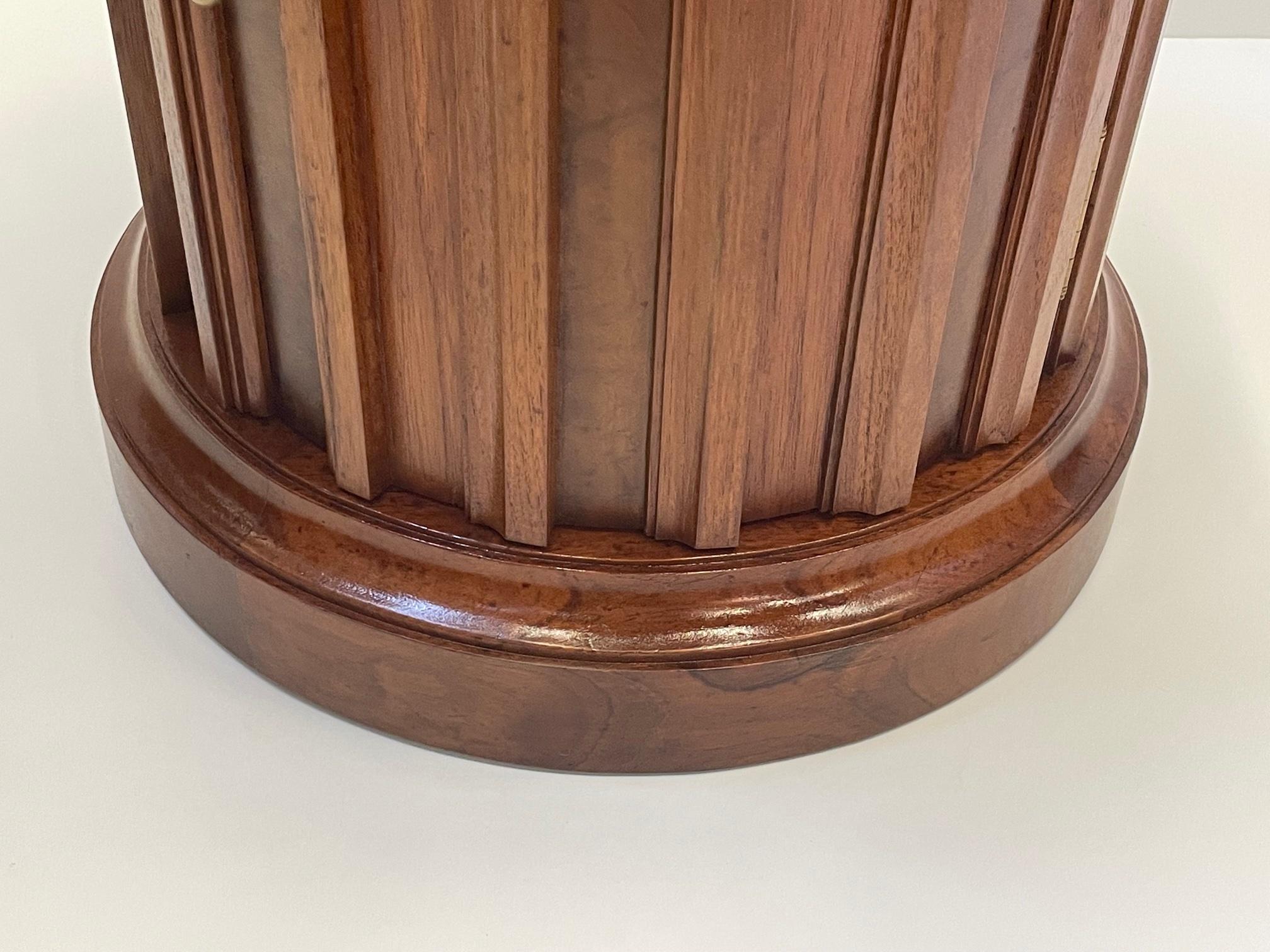 Nautical Rare Pair of Compass Adorned Mahogany End Tables Nightstands 2