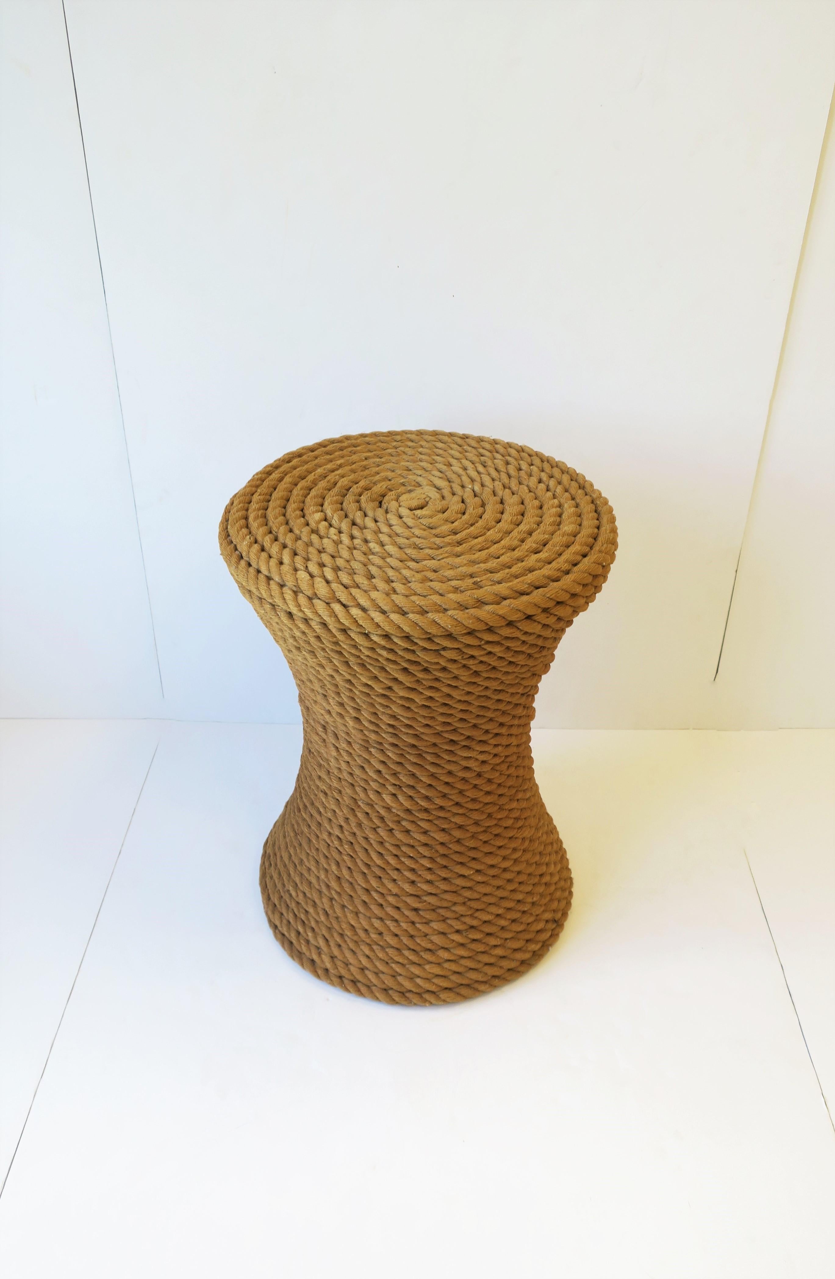 Nautical Rope Round Side or End Table For Sale at 1stDibs nautical