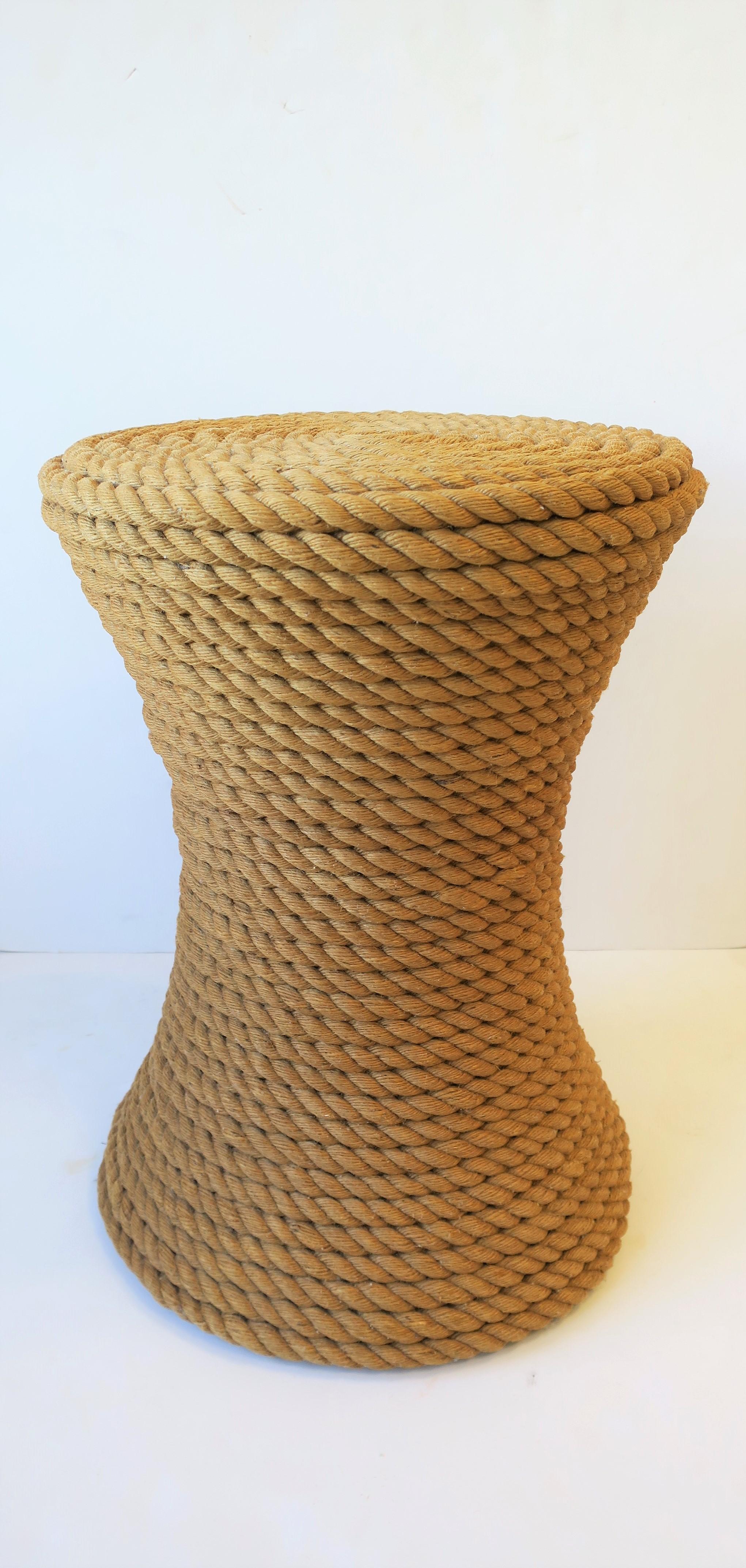 Nautical Rope Round Side or End Table For Sale at 1stDibs nautical