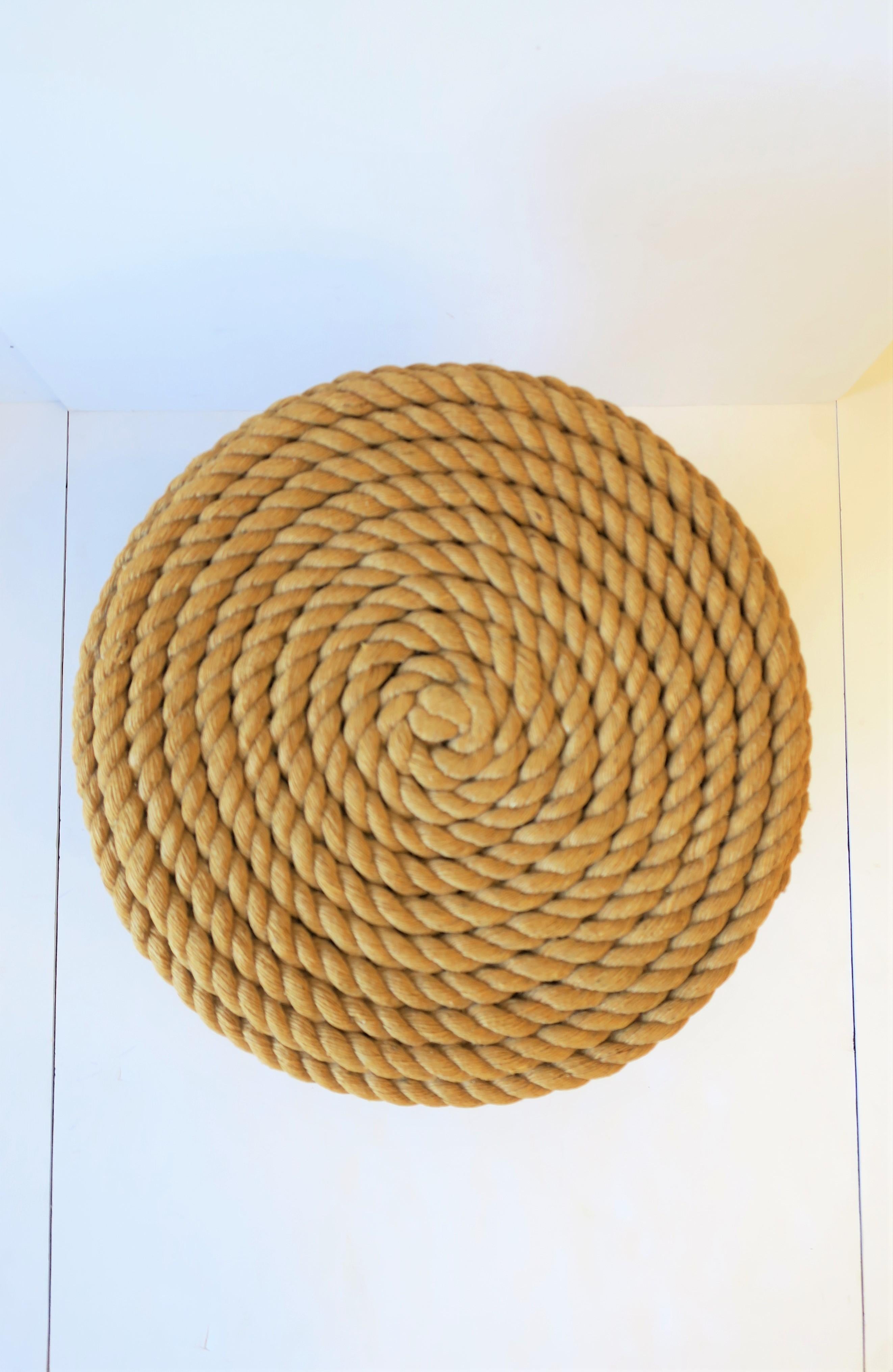 Nautical Rope Round Side or End Table For Sale at 1stDibs nautical