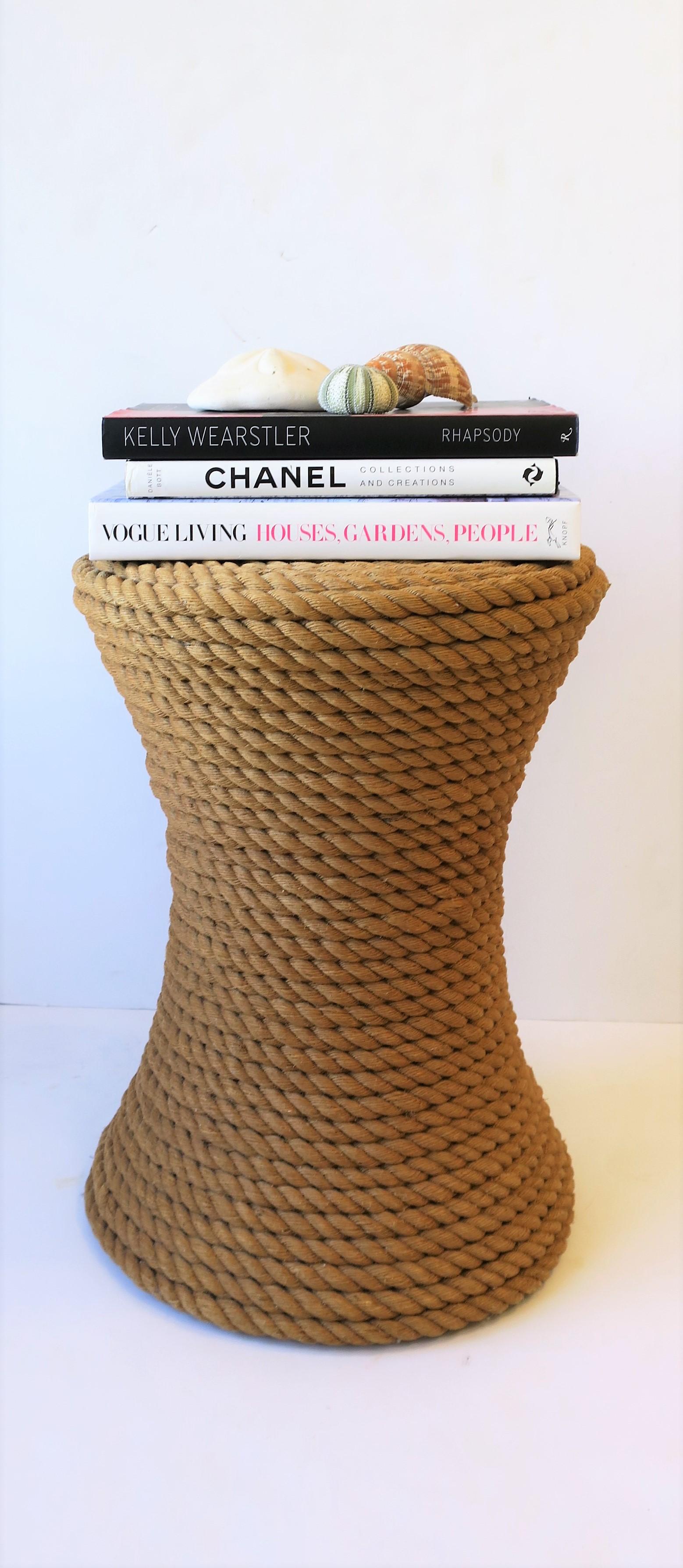 Nautical Rope Round Side or End Table For Sale at 1stDibs nautical