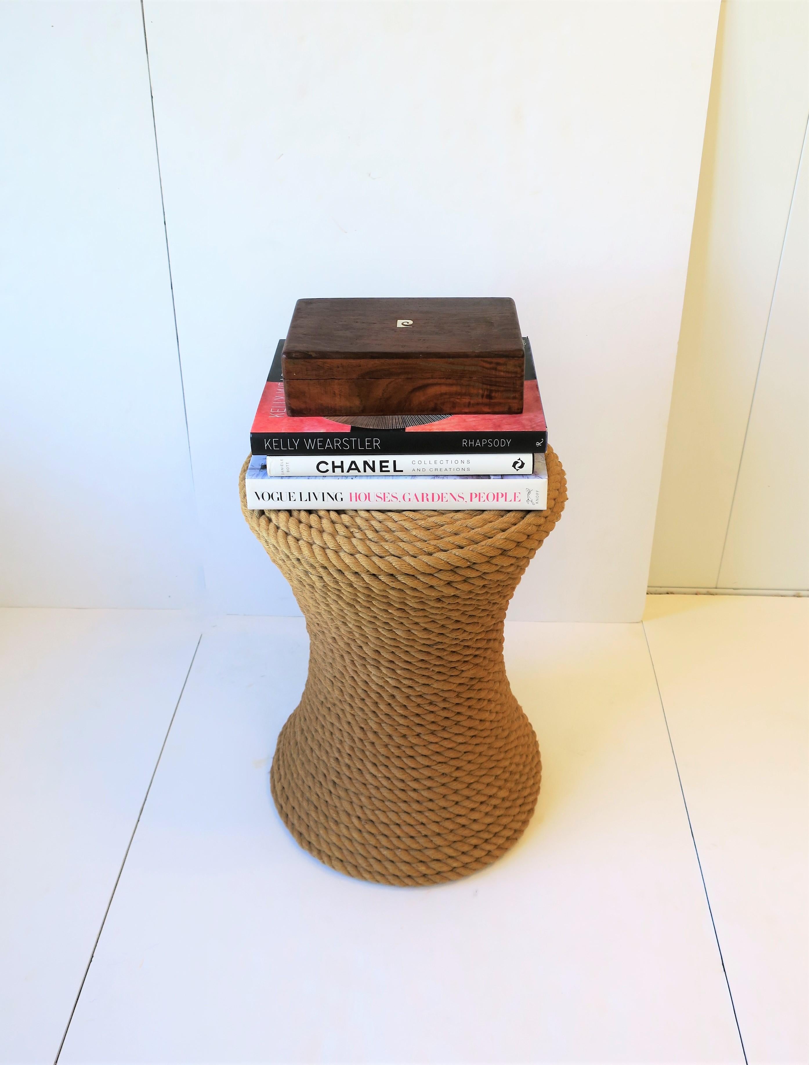 Nautical Rope Round Side or End Table For Sale at 1stDibs nautical
