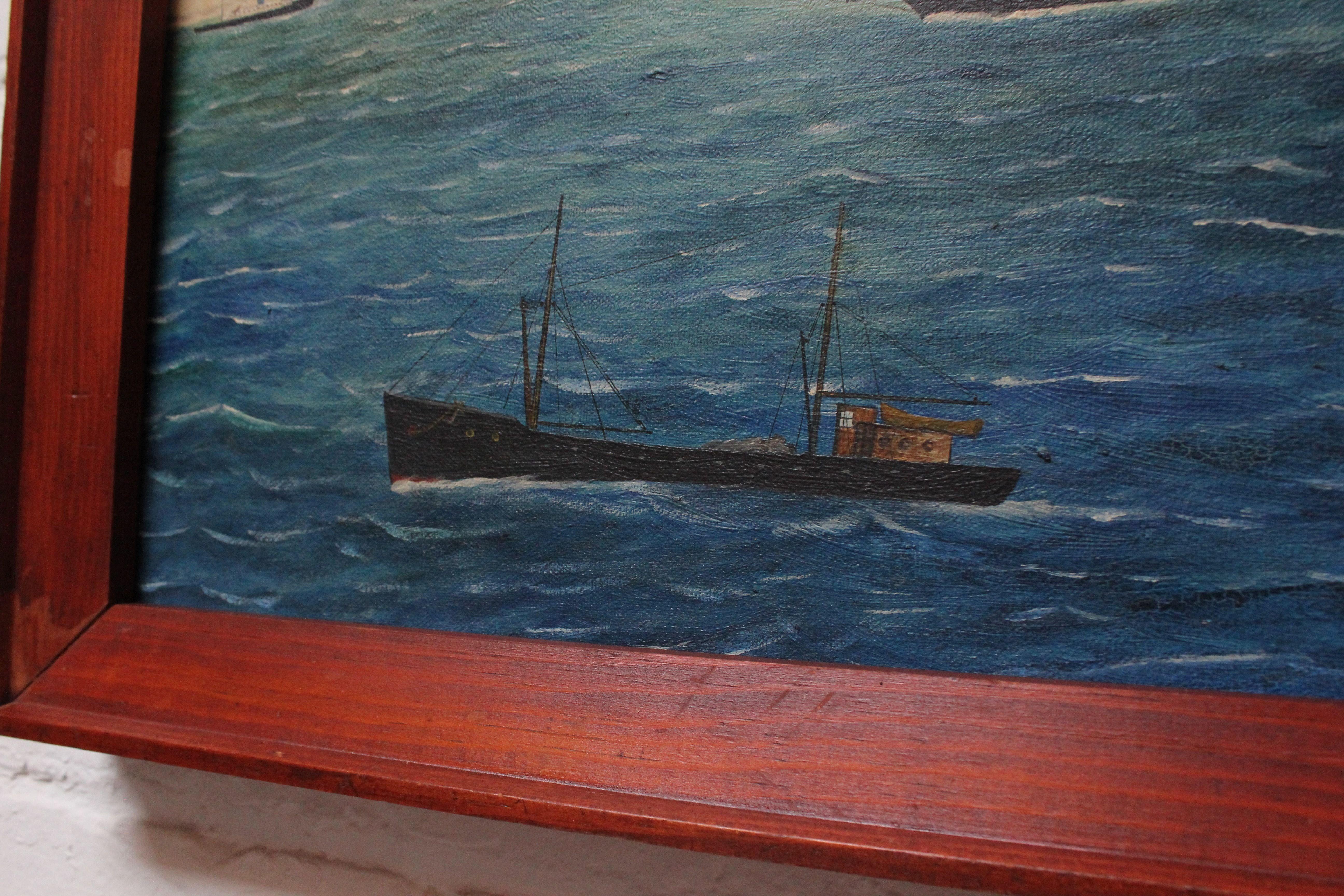 Nautical Seascape Oil on Canvas 2