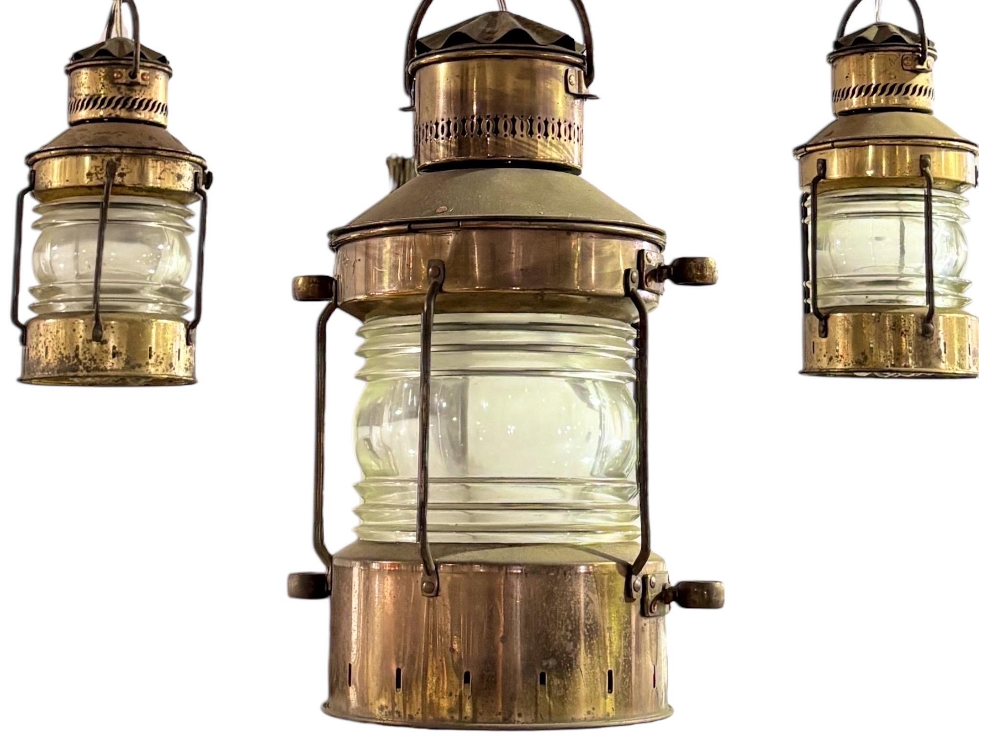 20th Century Nautical Ship's Wheel Chandelier For Sale