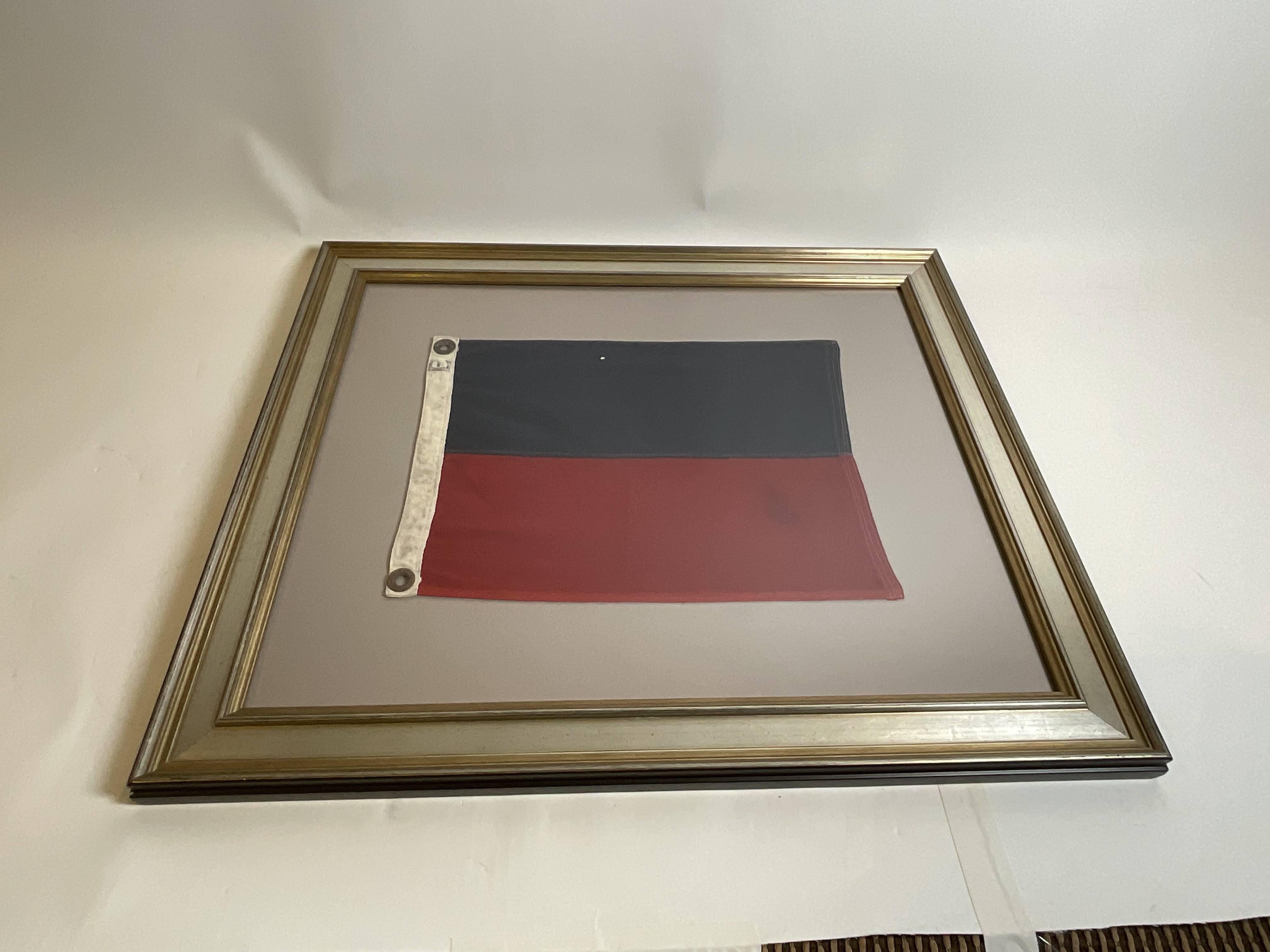 Nautische Signalflagge für Buchstabe E (Mitte des 20. Jahrhunderts) im Angebot