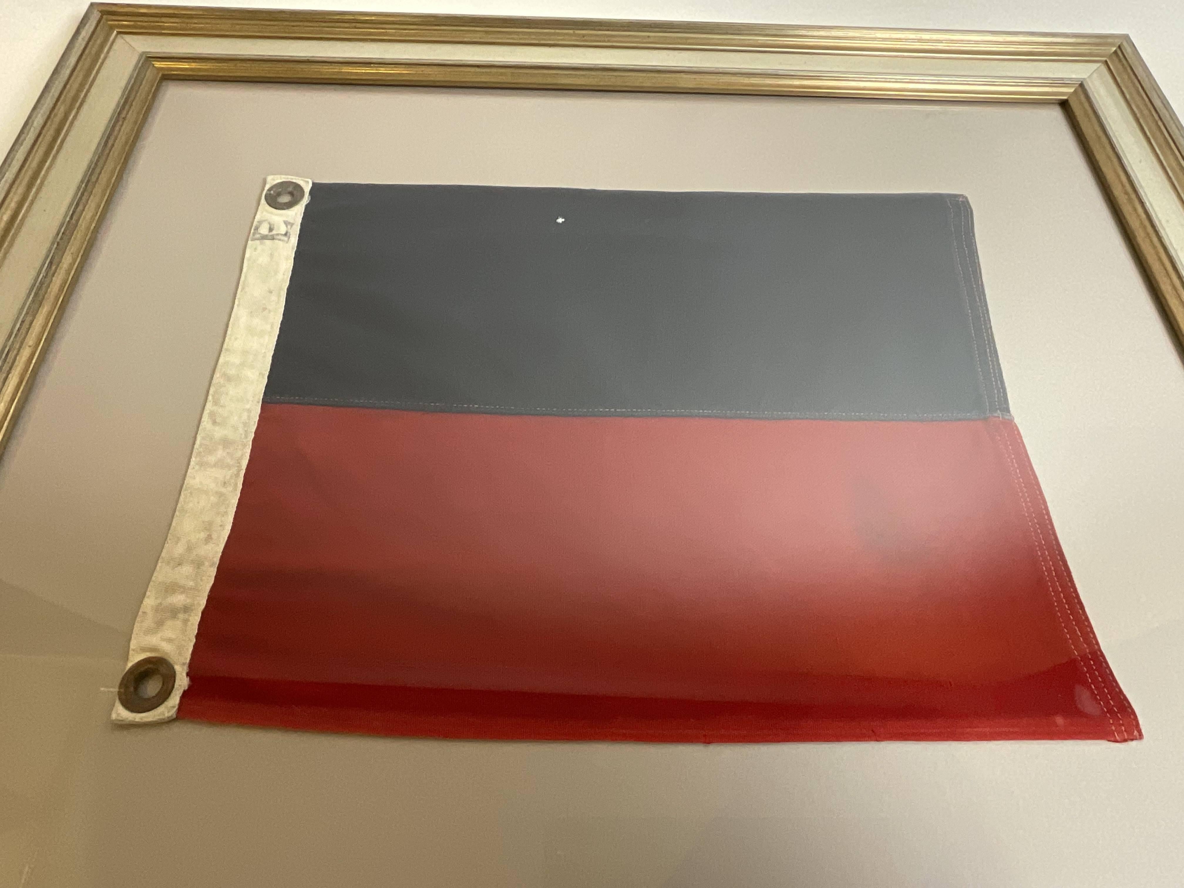 Linen Nautical Signal Flag For Letter “E” For Sale