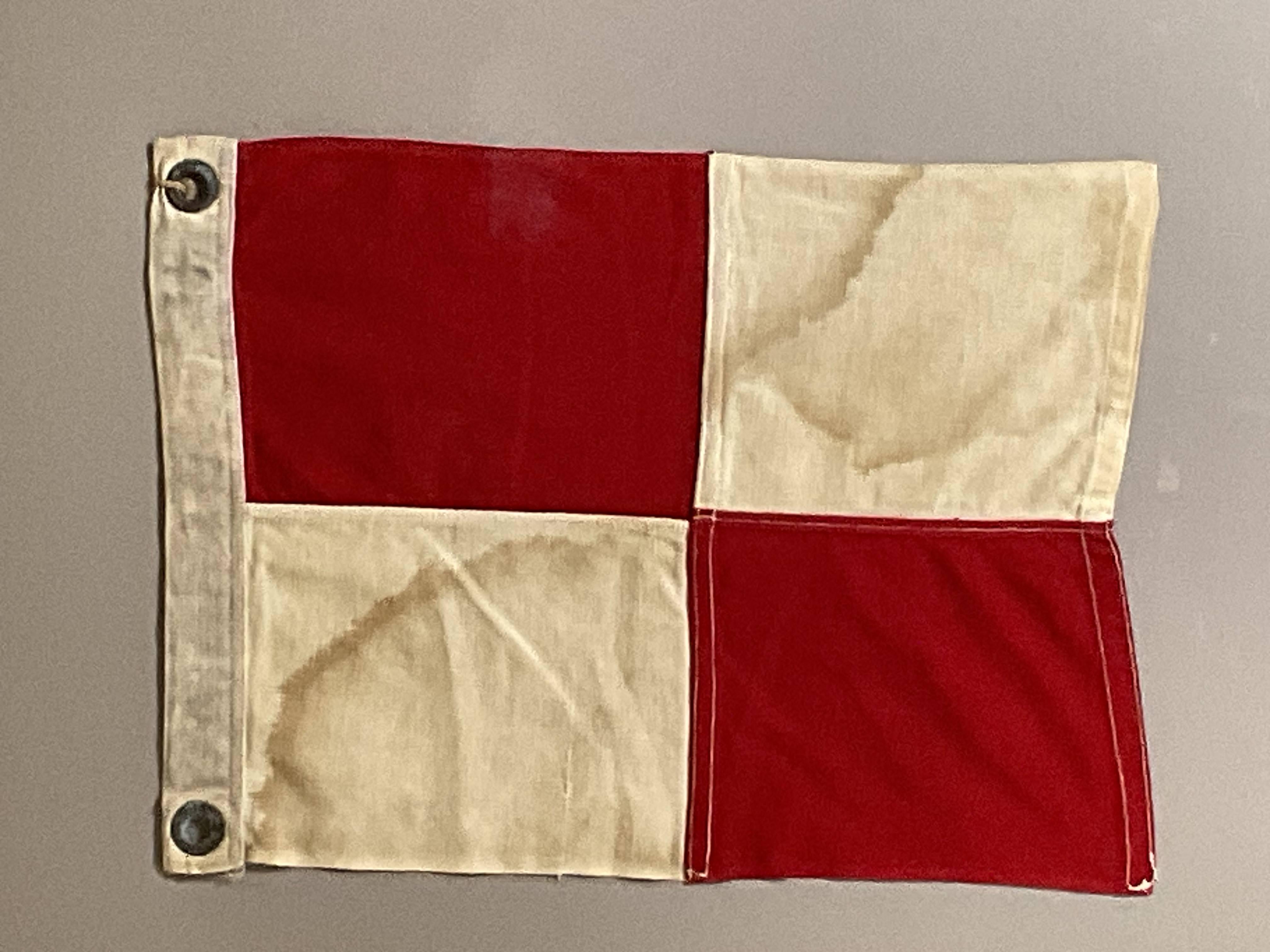 Linen Nautical Signal Flag For Letter U Uniform For Sale