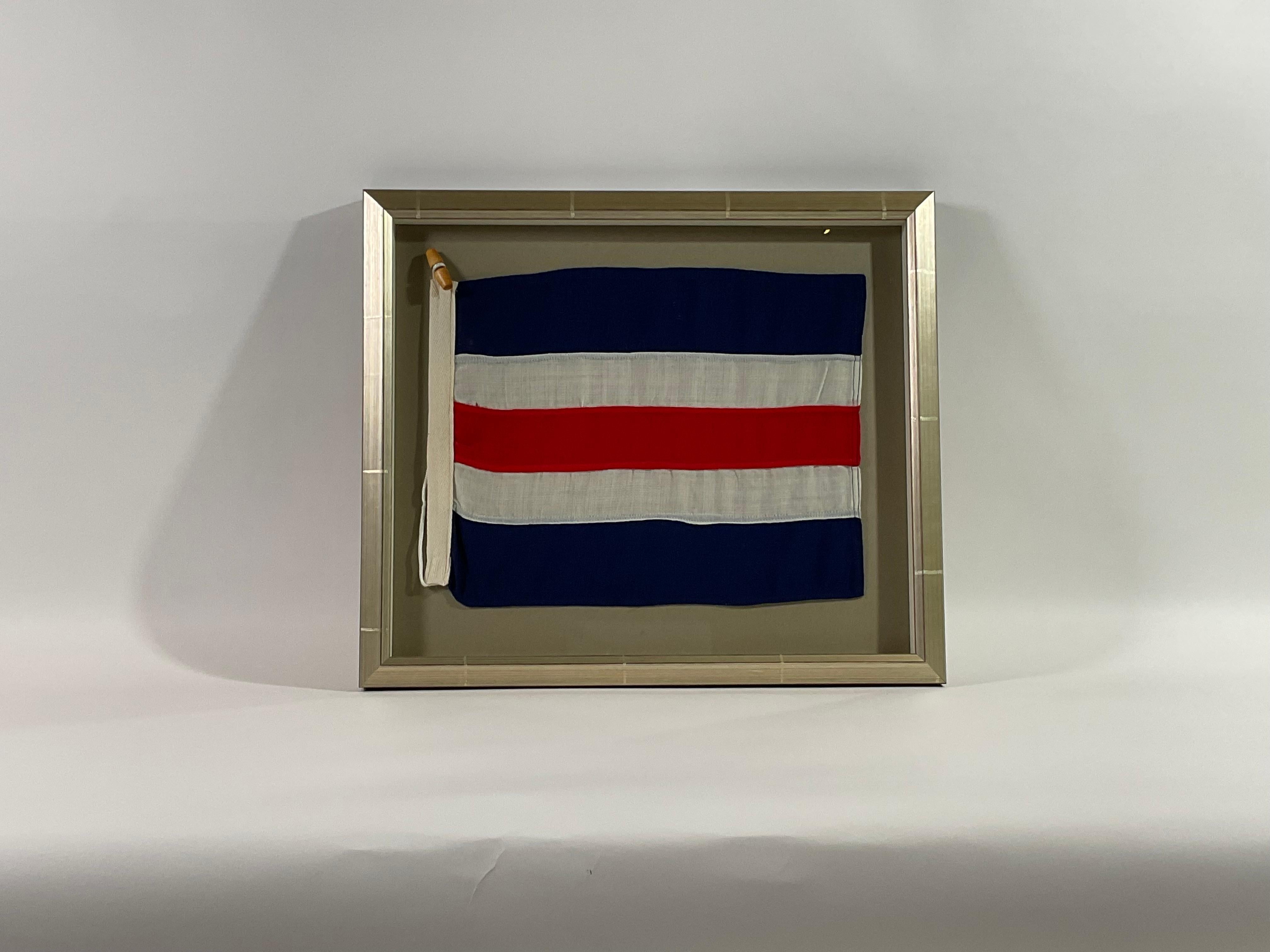 North American Nautical Signal Flag in Frame