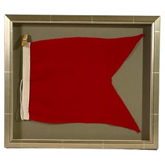 Retro Nautical Signal Flag in Frame