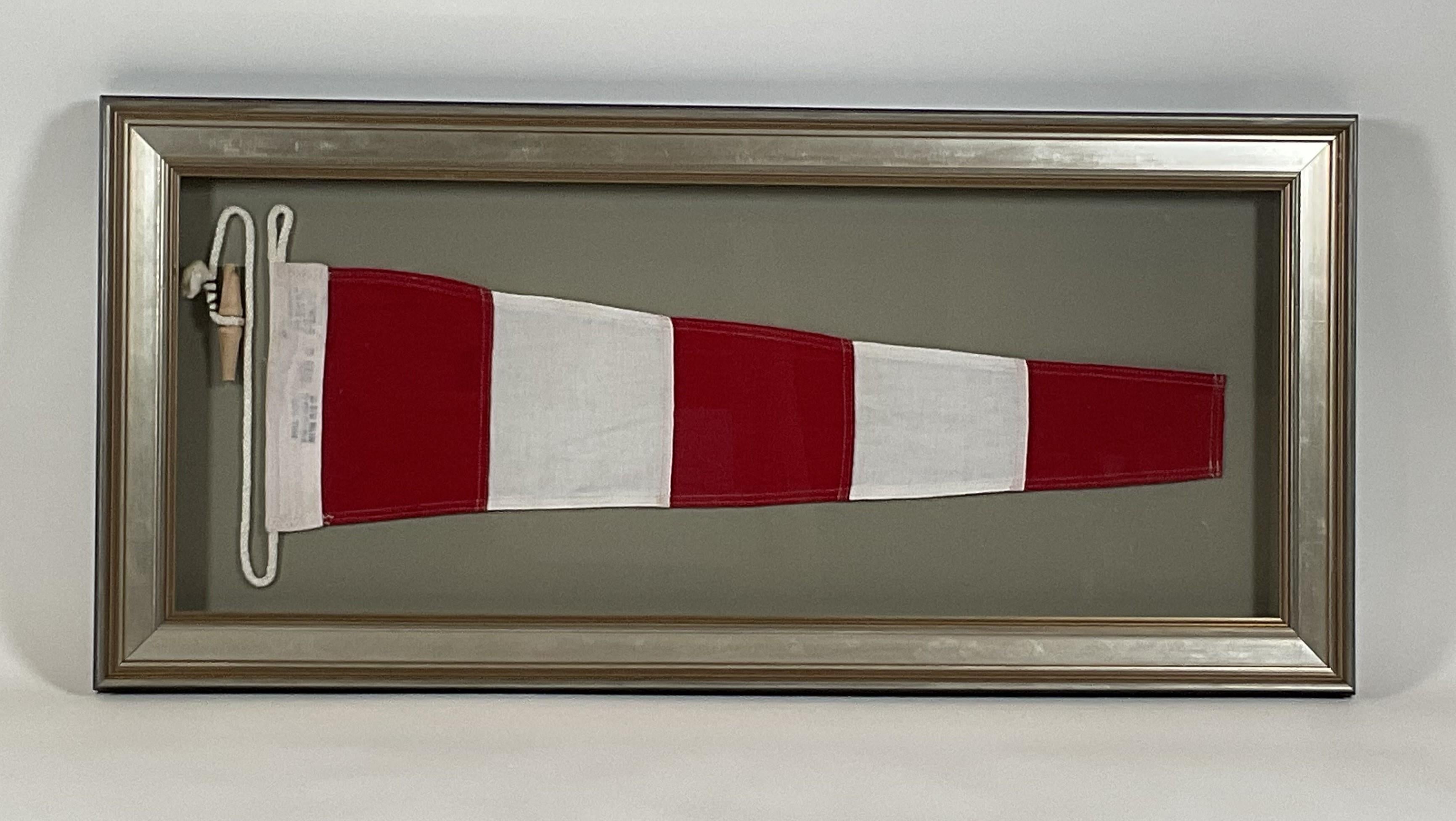 North American Nautical Signal Flag in Shadowbox Frame For Sale