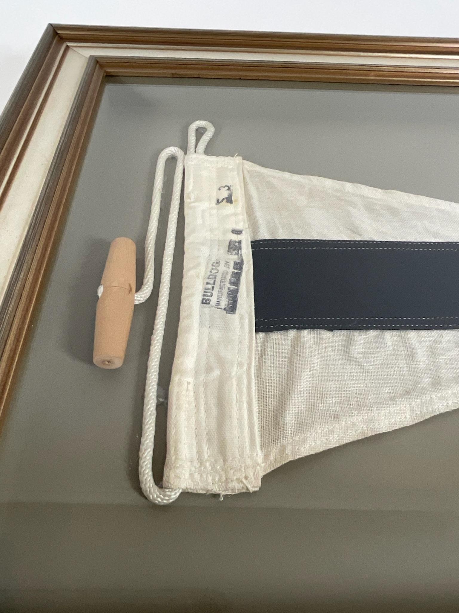 Nautical Signal Flag In Shadowbox Frame For Sale 1