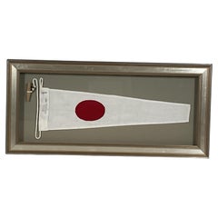 Vintage Nautical Signal Flag in Shadowbox Frame