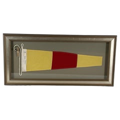 Used Nautical Signal Flag in Shadowbox Frame