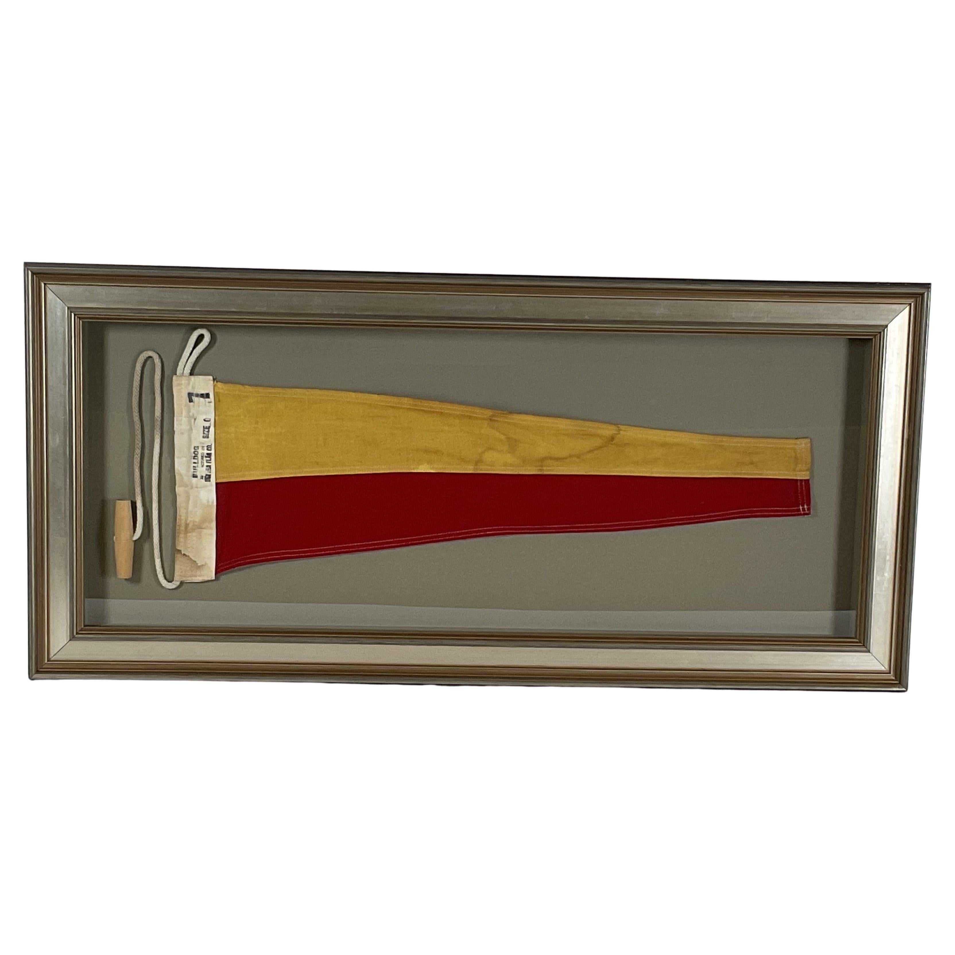 Nautical Signal Flag in Shadowbox Frame For Sale