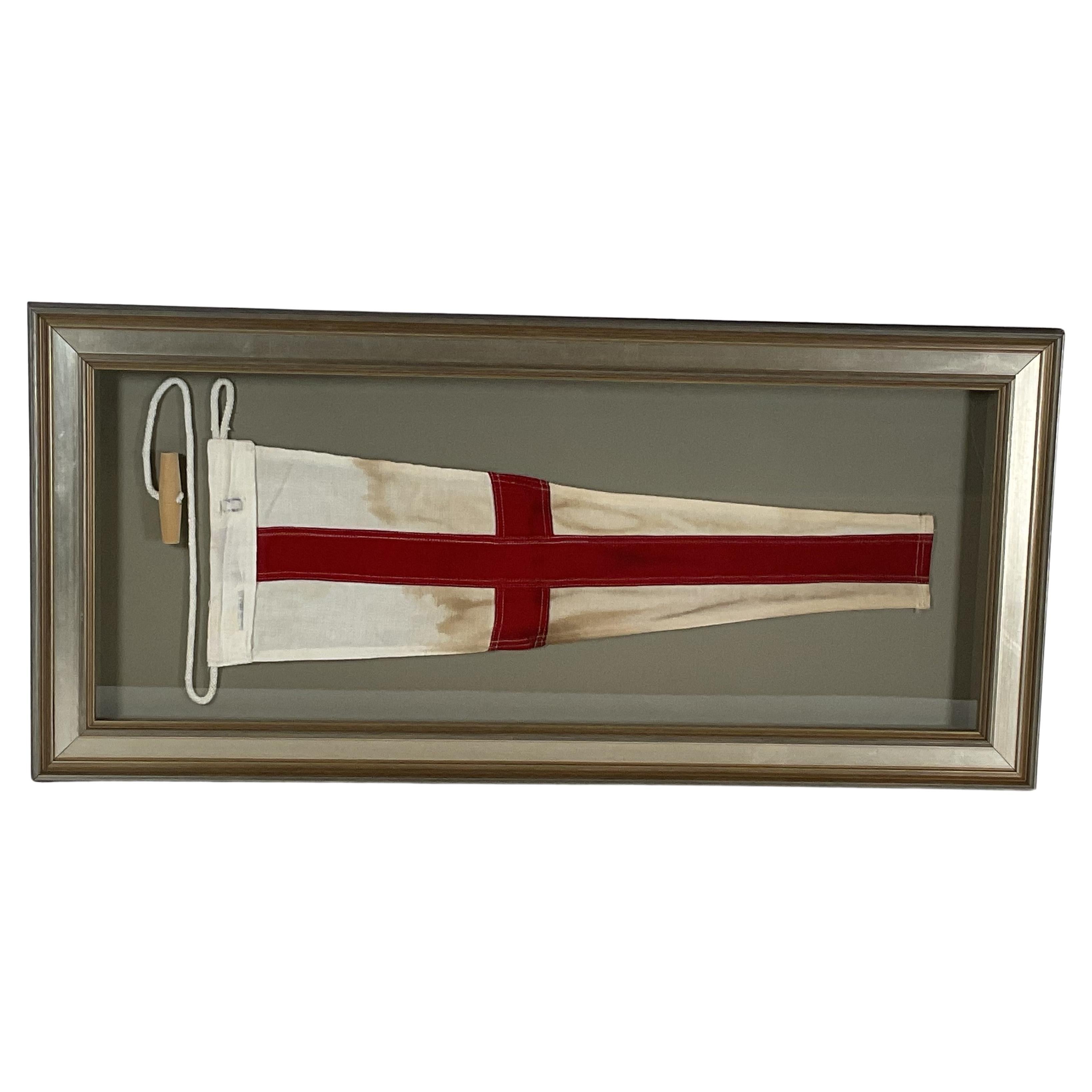 Nautical Signal Flag In Shadowbox Frame For Sale