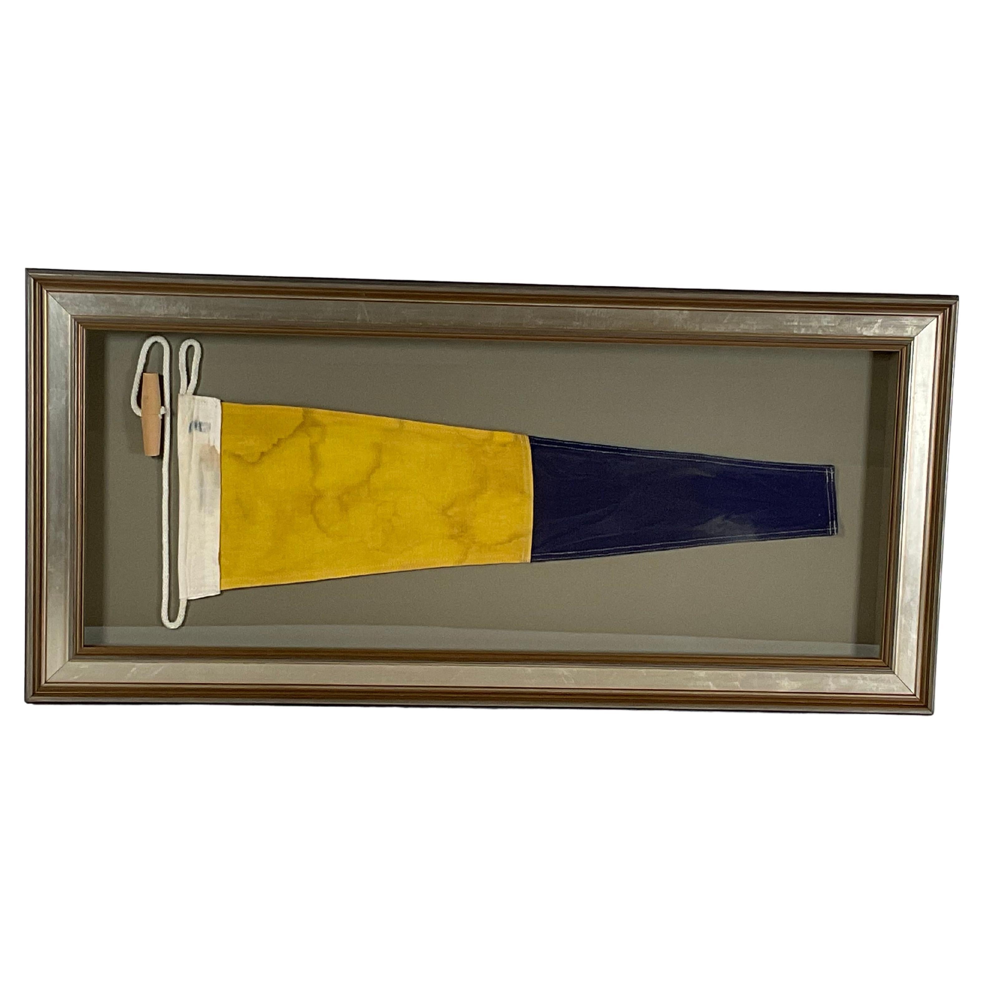Nautical Signal Flag In Shadowbox Frame For Sale