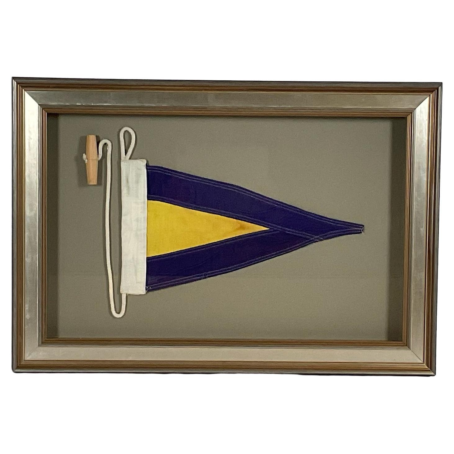 Nautical Signal Flag In Shadowbox Frame