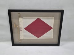 Nautical Signal Flag of Letter "F", "FOXTROT" in Shadowbox Frame