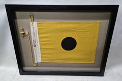 Nautical Signal Flag of Letter "I" in Shadowbox Frame