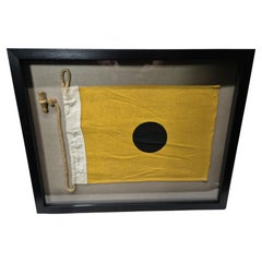 Nautical Signal Flag of Letter "I" in Shadowbox Frame