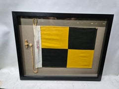 Nautical Signal Flag of Letter "L" in Shadowbox Frame