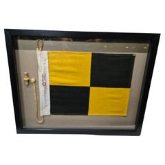 Nautical Signal Flag of Letter "L" in Shadowbox Frame