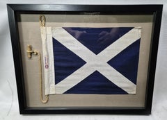 Nautical Signal Flag of Letter "M" in Shadowbox Frame