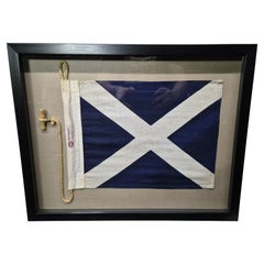 Nautical Signal Flag of Letter "M" in Shadowbox Frame