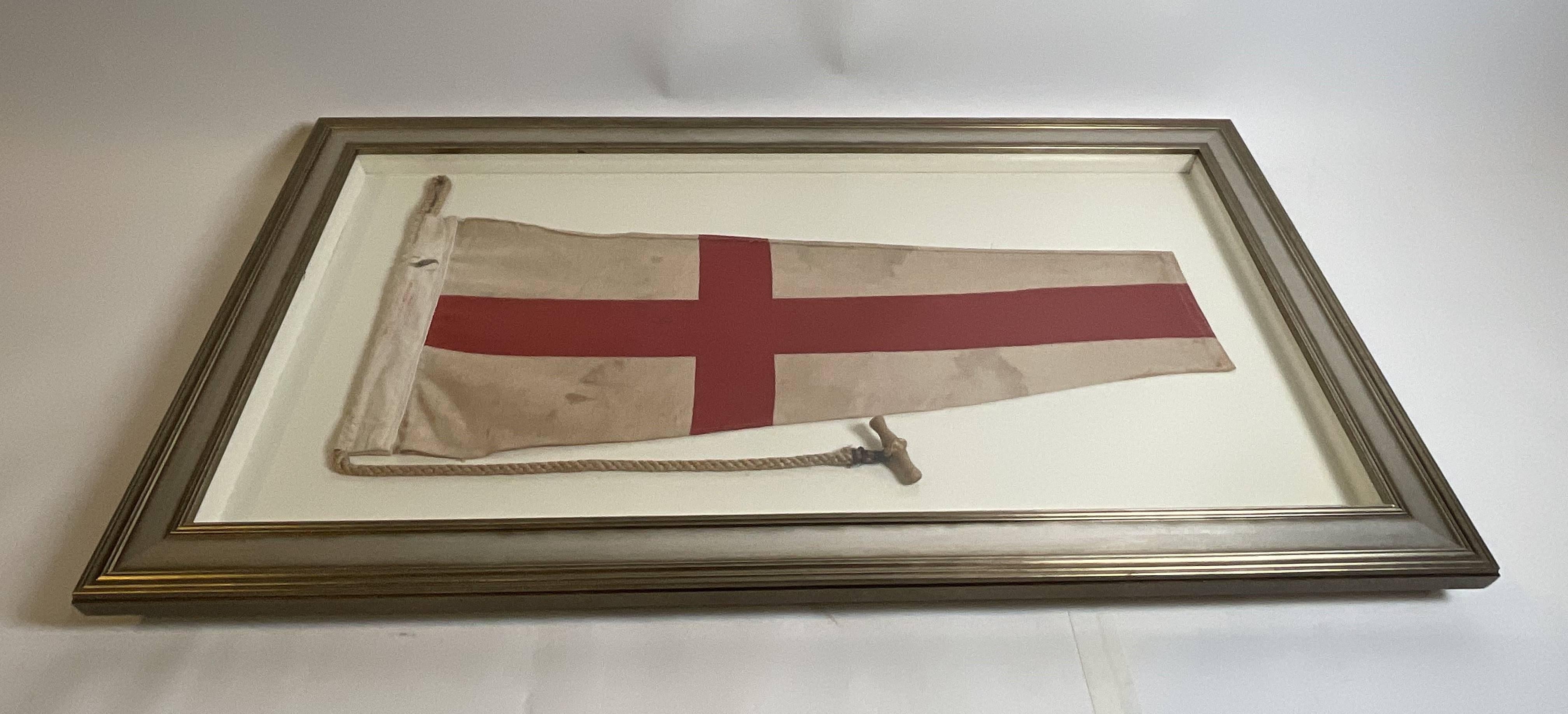 Late 20th Century Nautical Signal Flag Of The Numeral “8” Eight For Sale