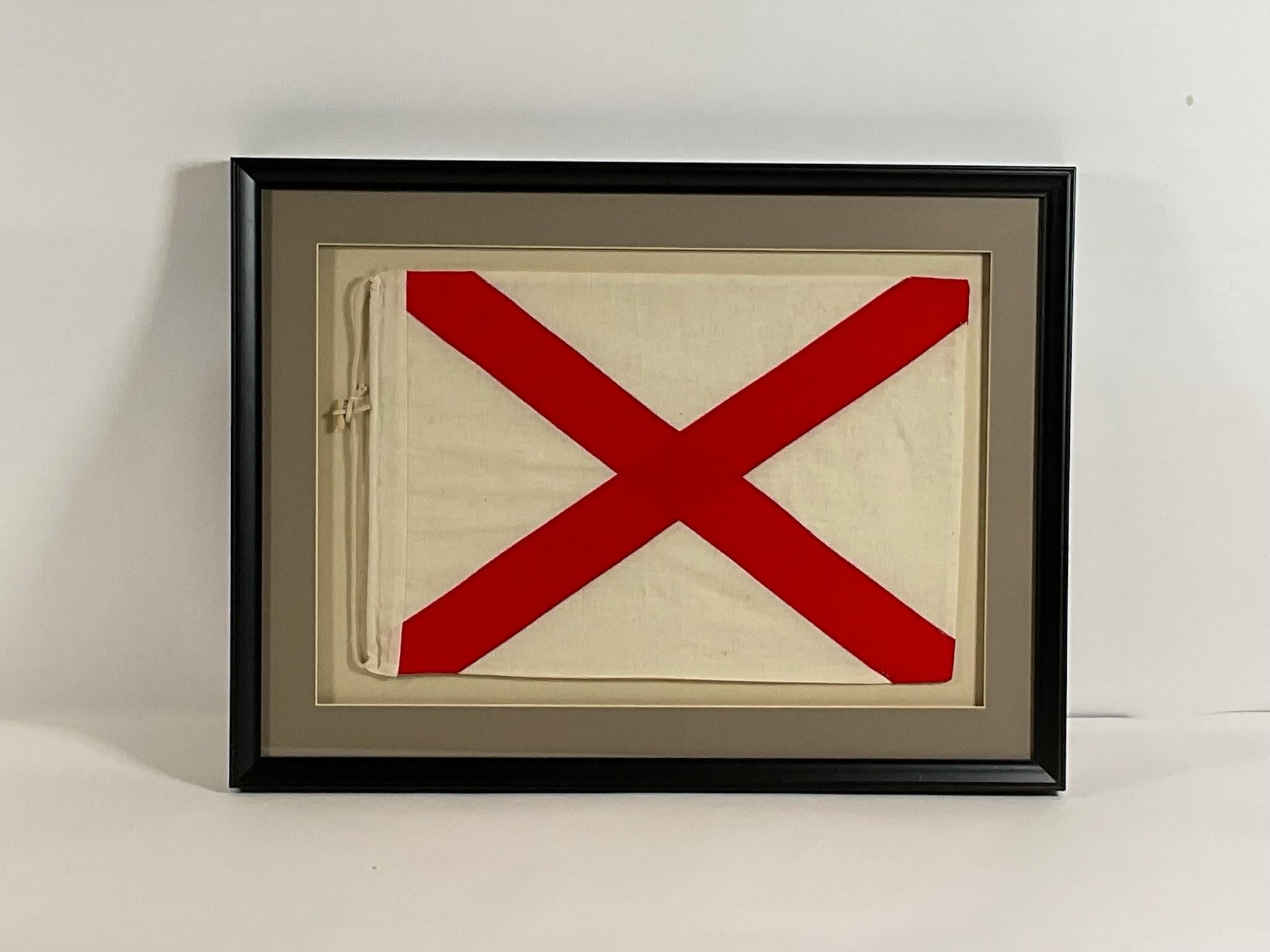 framed nautical flags
