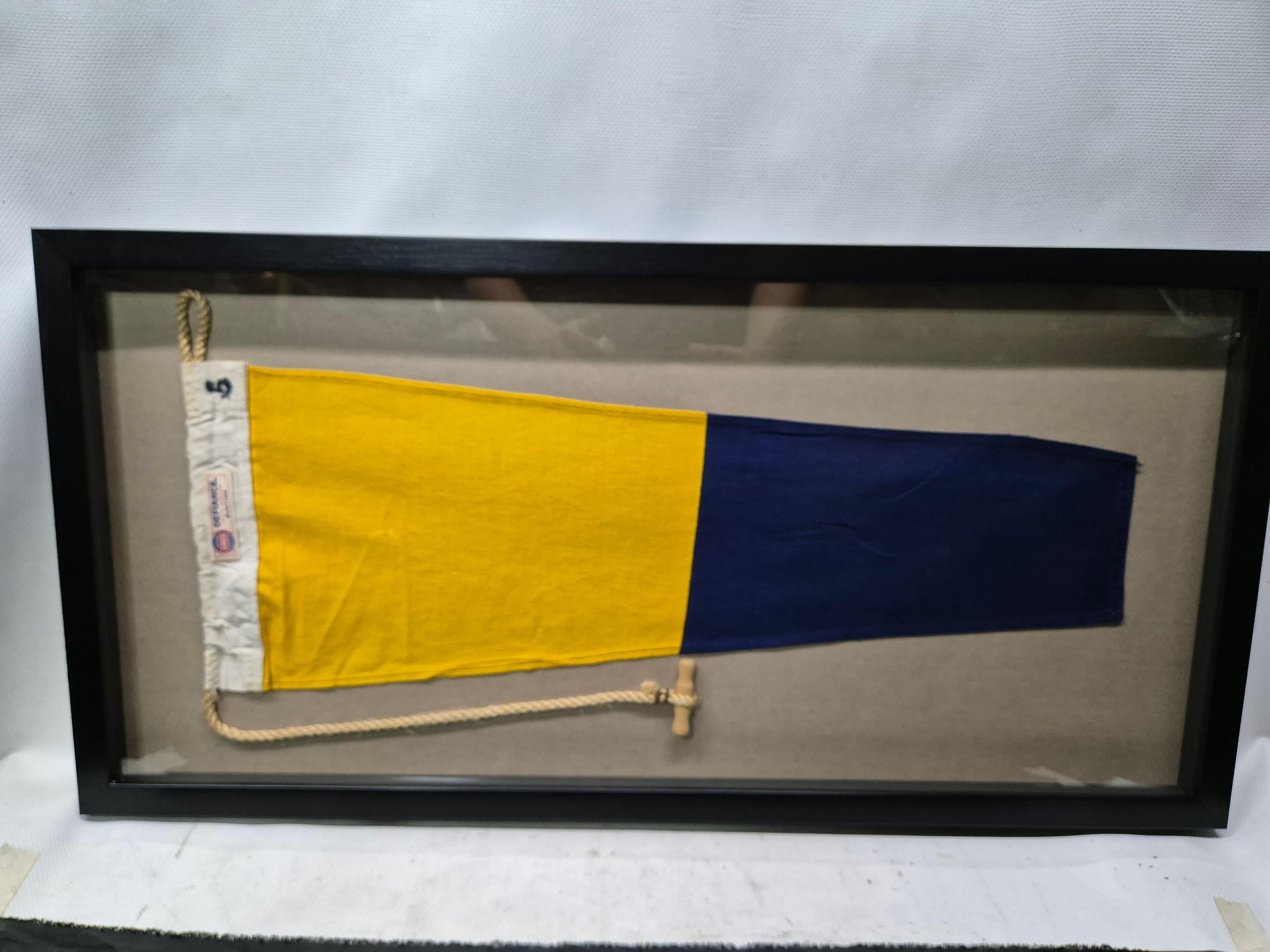 Mid-20th Century Nautical Signal Pennant for Numeral 