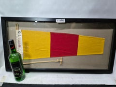 Nautical Signal Pennant for Numeral "ZERO" in Frame