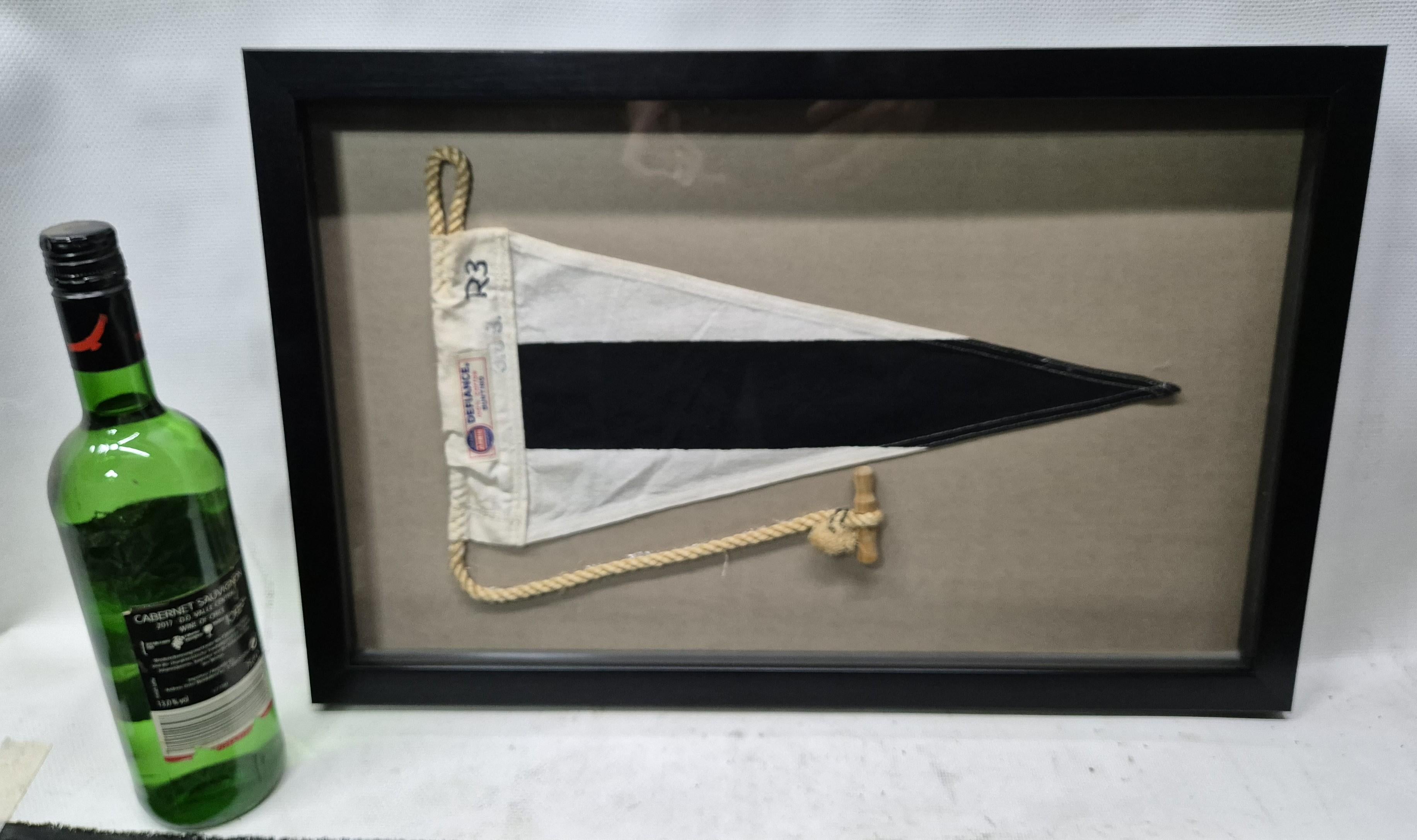 North American Nautical Signal Pennant in Shadowbox Frame For Sale