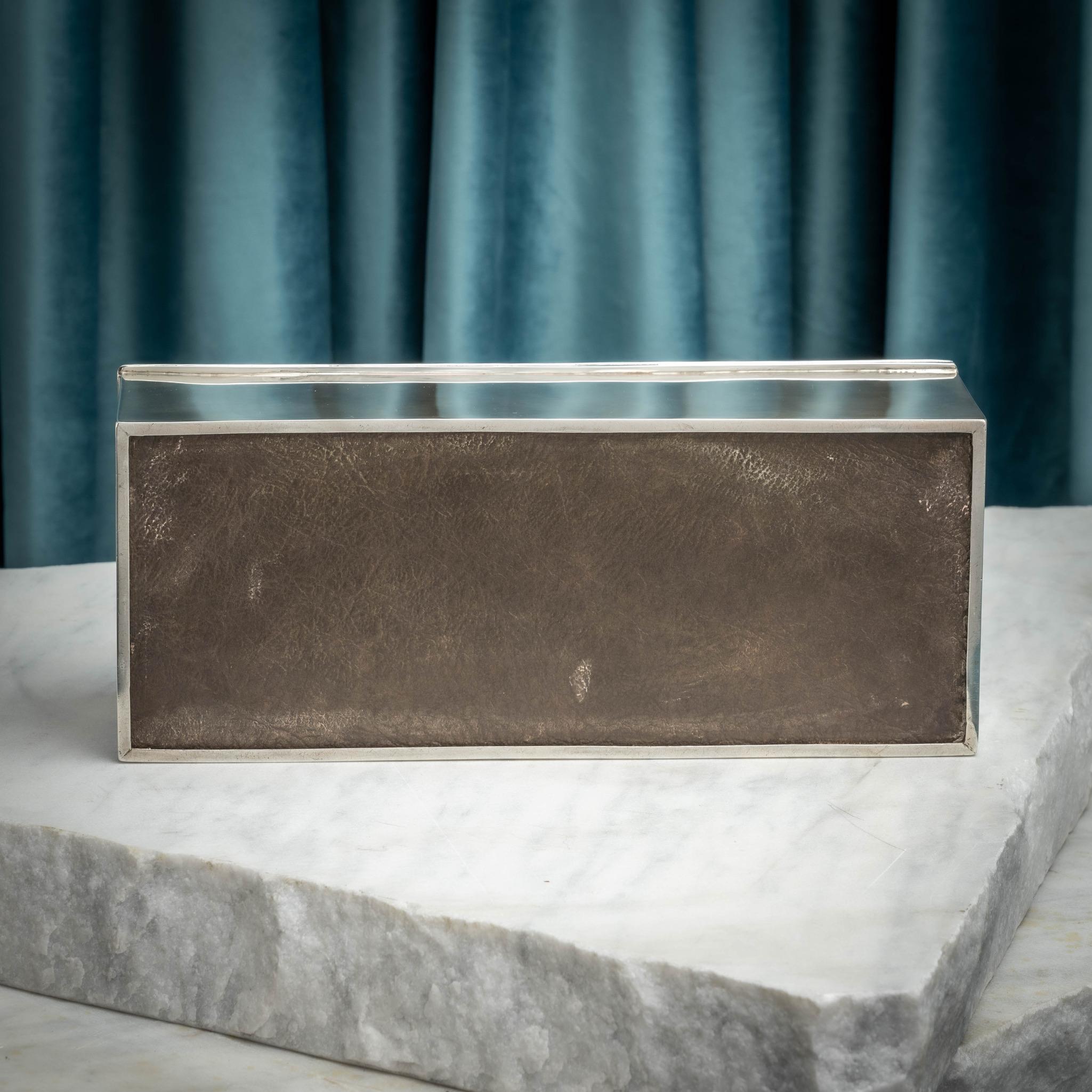 Nautical Silver Cigar Box, Hallmarked Birmingham 1896 3