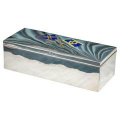 Nautical Silver Cigar Box, Hallmarked Birmingham 1896